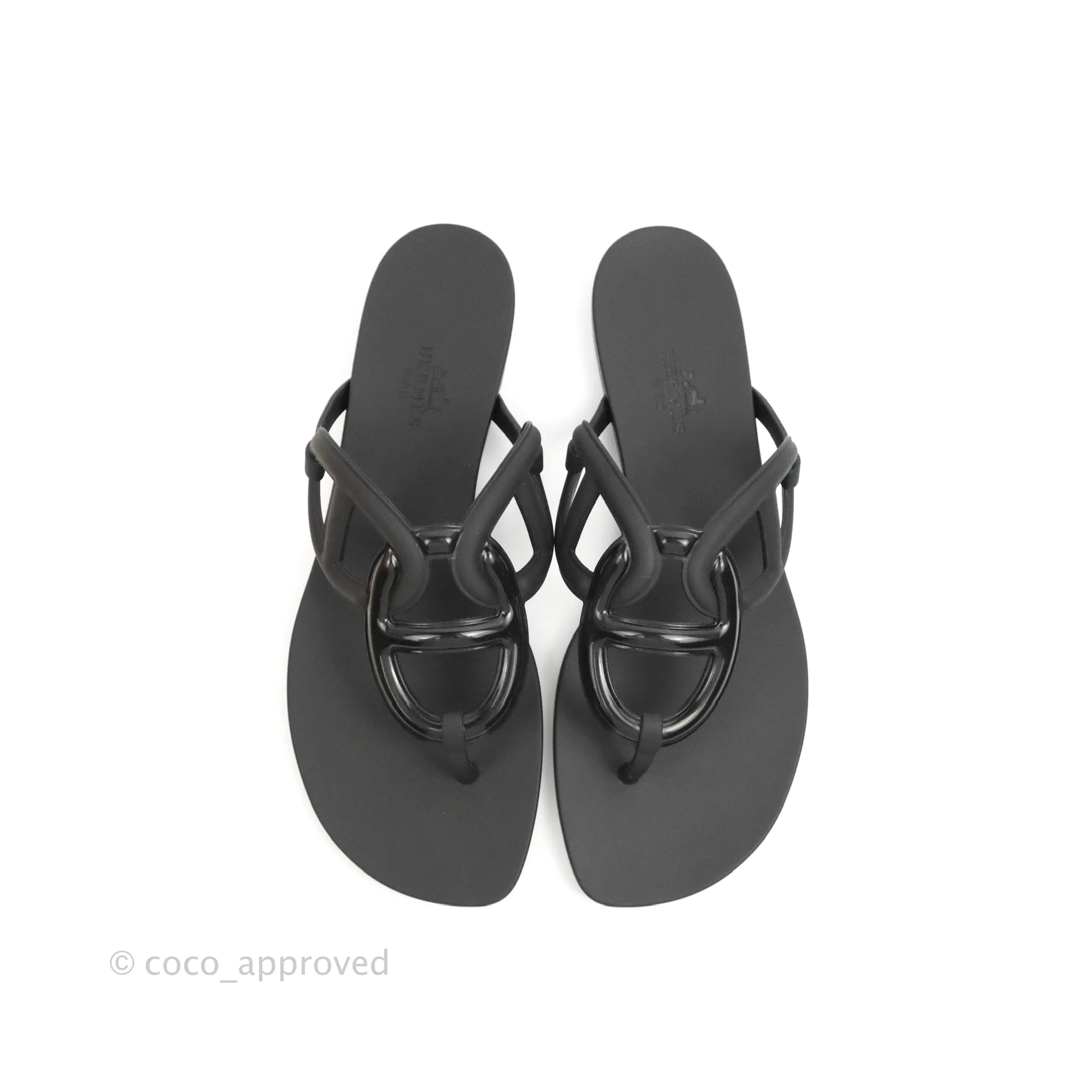 Hermes Egerie Sandal Black Size 37