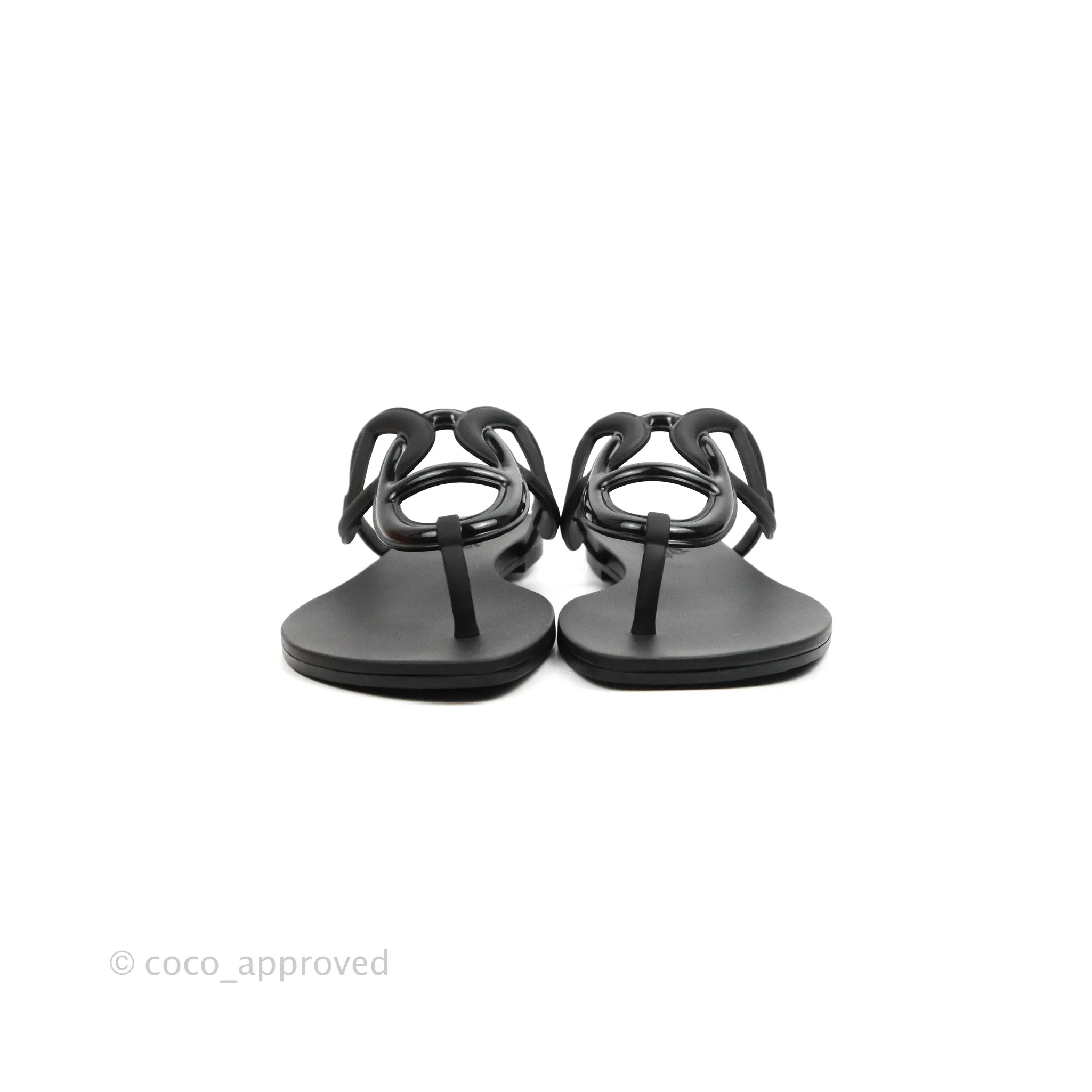 Hermes Egerie Sandal Black Size 37