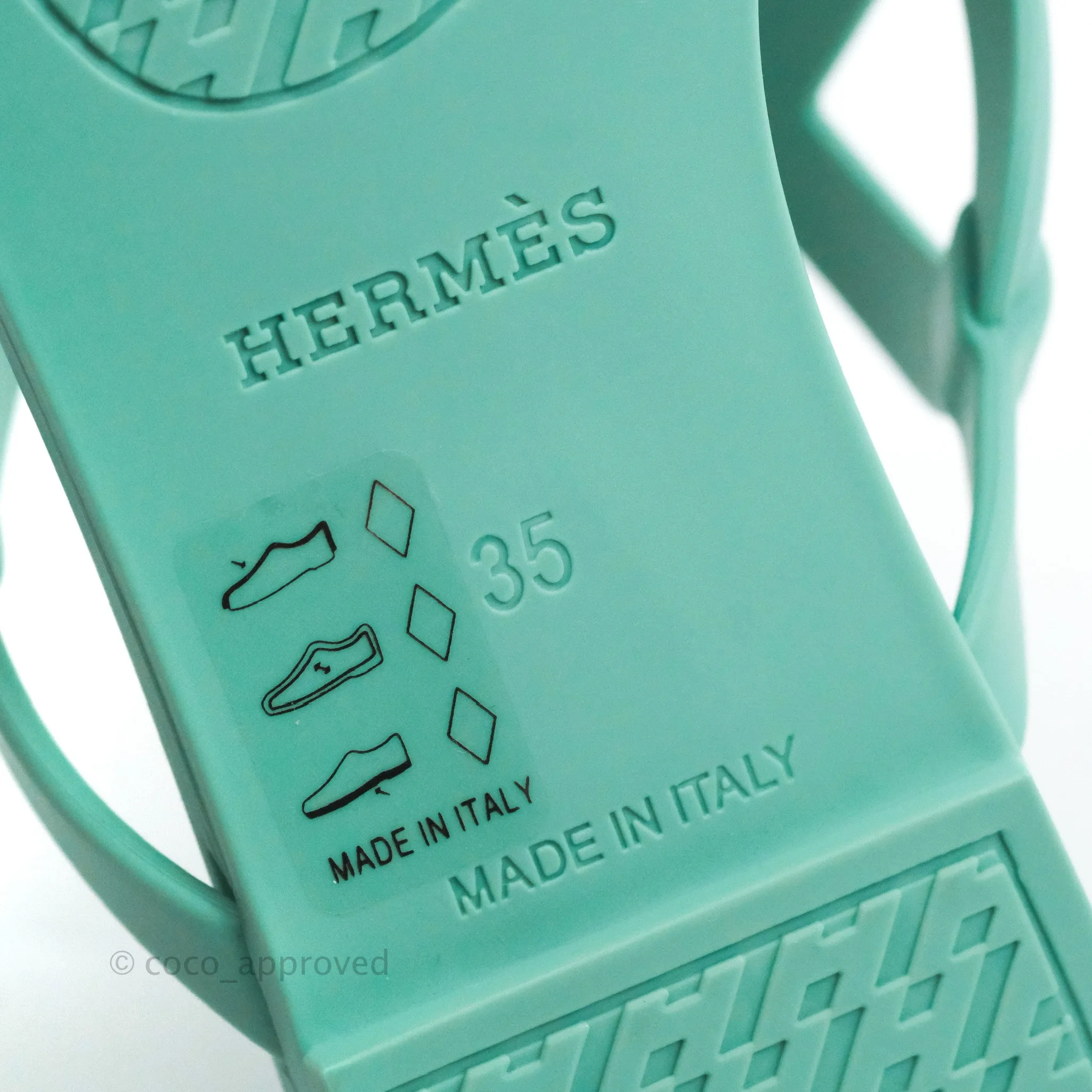 Hermes Egerie Sandal Green Size 35