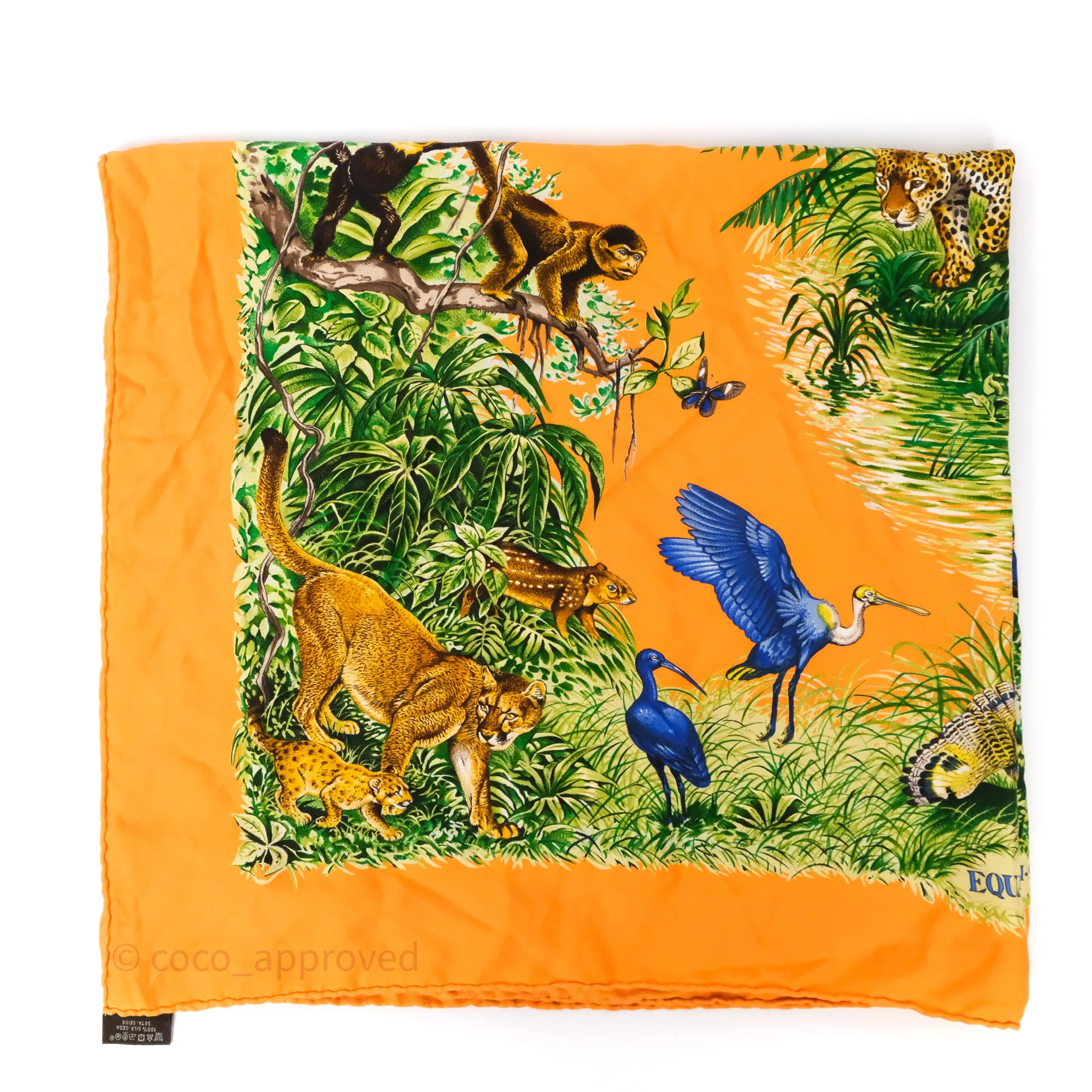 Hermes Equateur Wash Scarf Silk 90