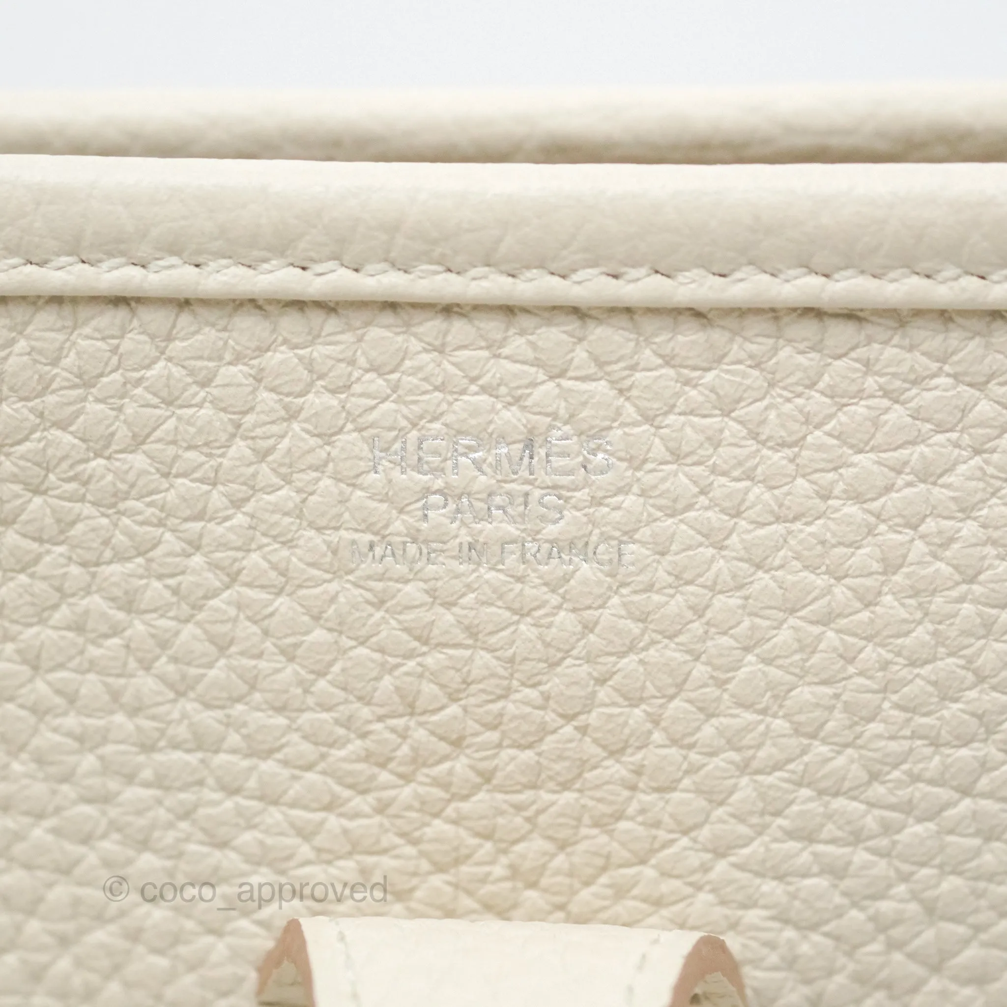 Hermes Evelyne III 29 Beton Clemence Palladium Hardware