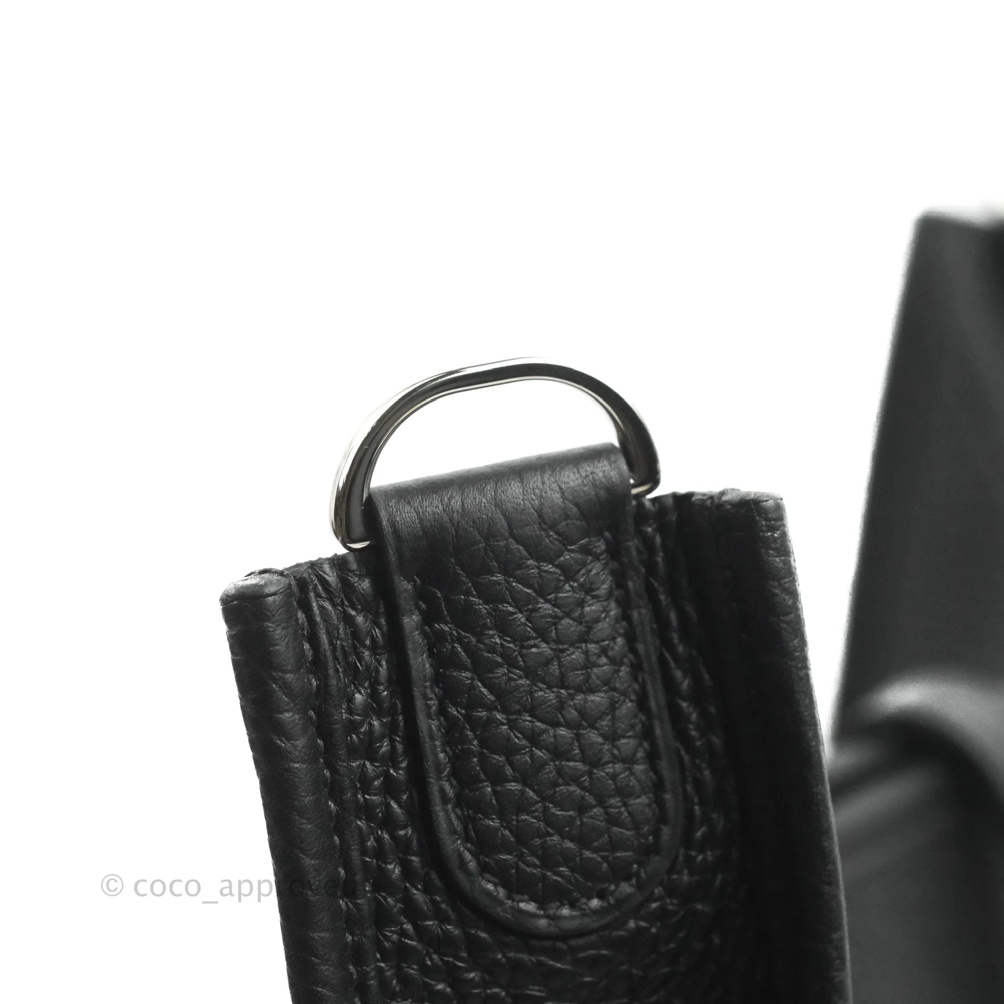 Hermes Evelyne III 29 Black Clemence Silver Hardware