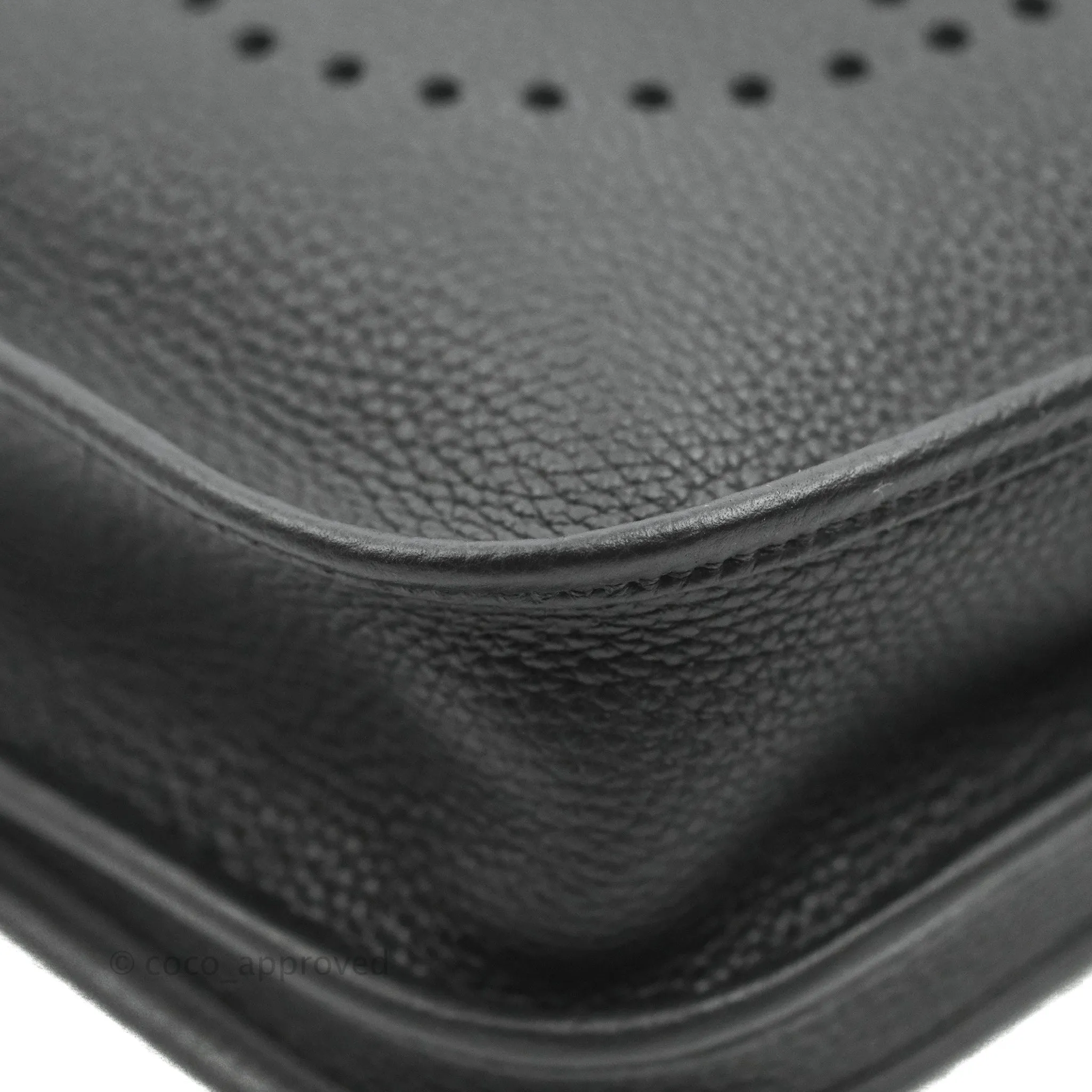 Hermes Evelyne III 29 Black Clemence Silver Hardware
