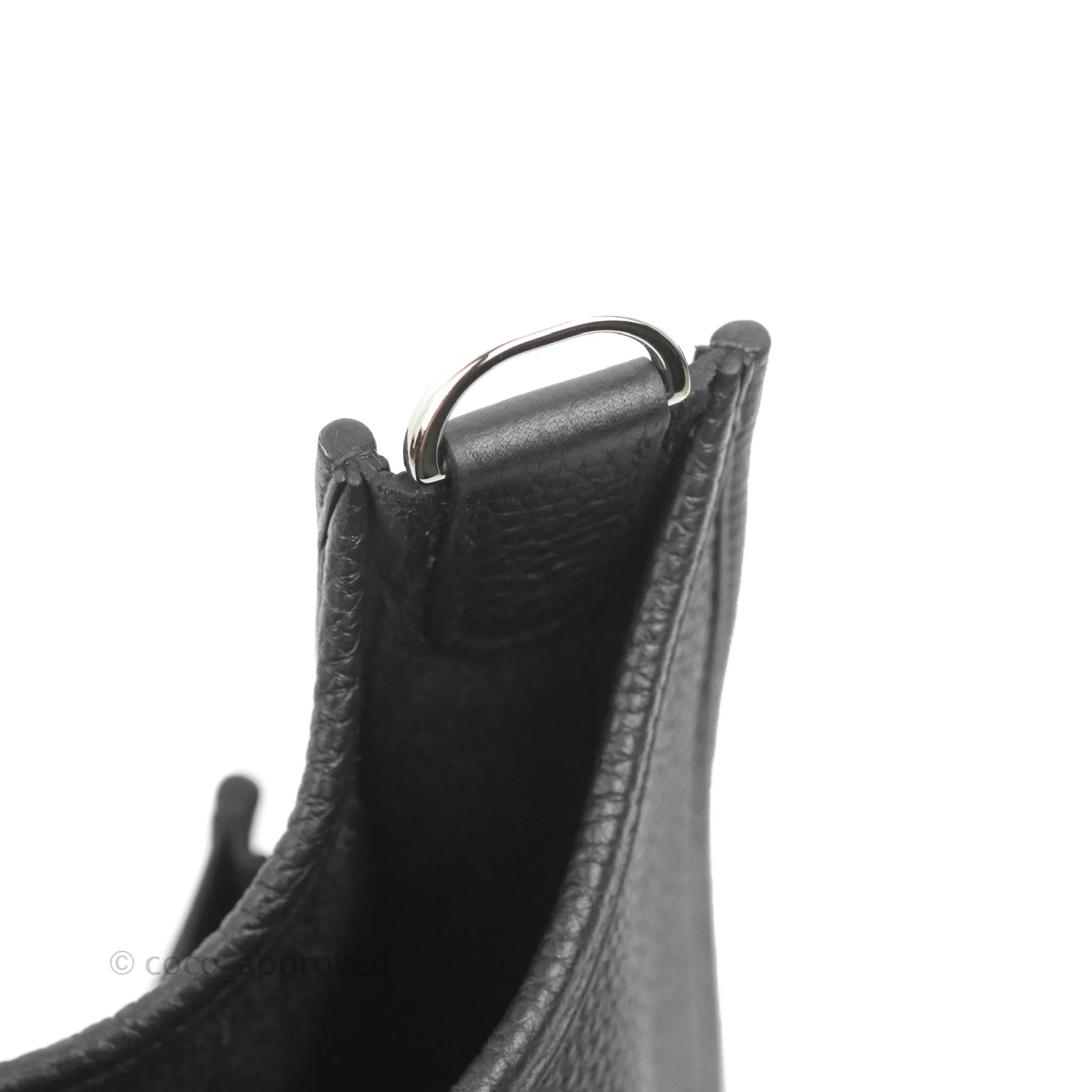 Hermes Evelyne III 29 Black Clemence Silver Hardware