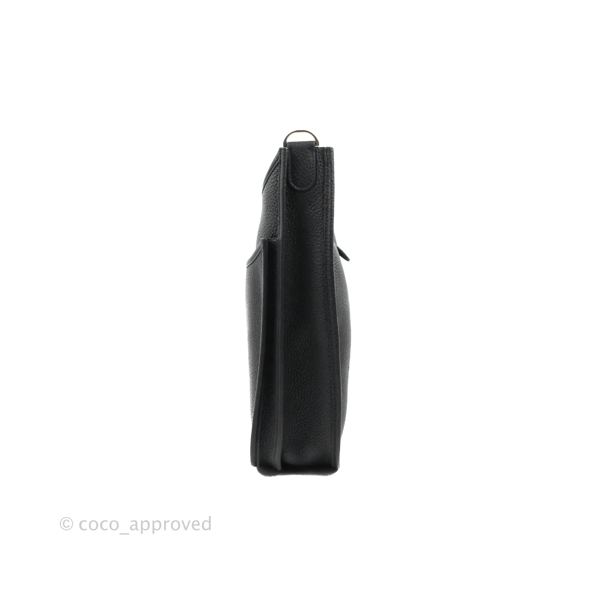 Hermes Evelyne III 29 Black Clemence Silver Hardware
