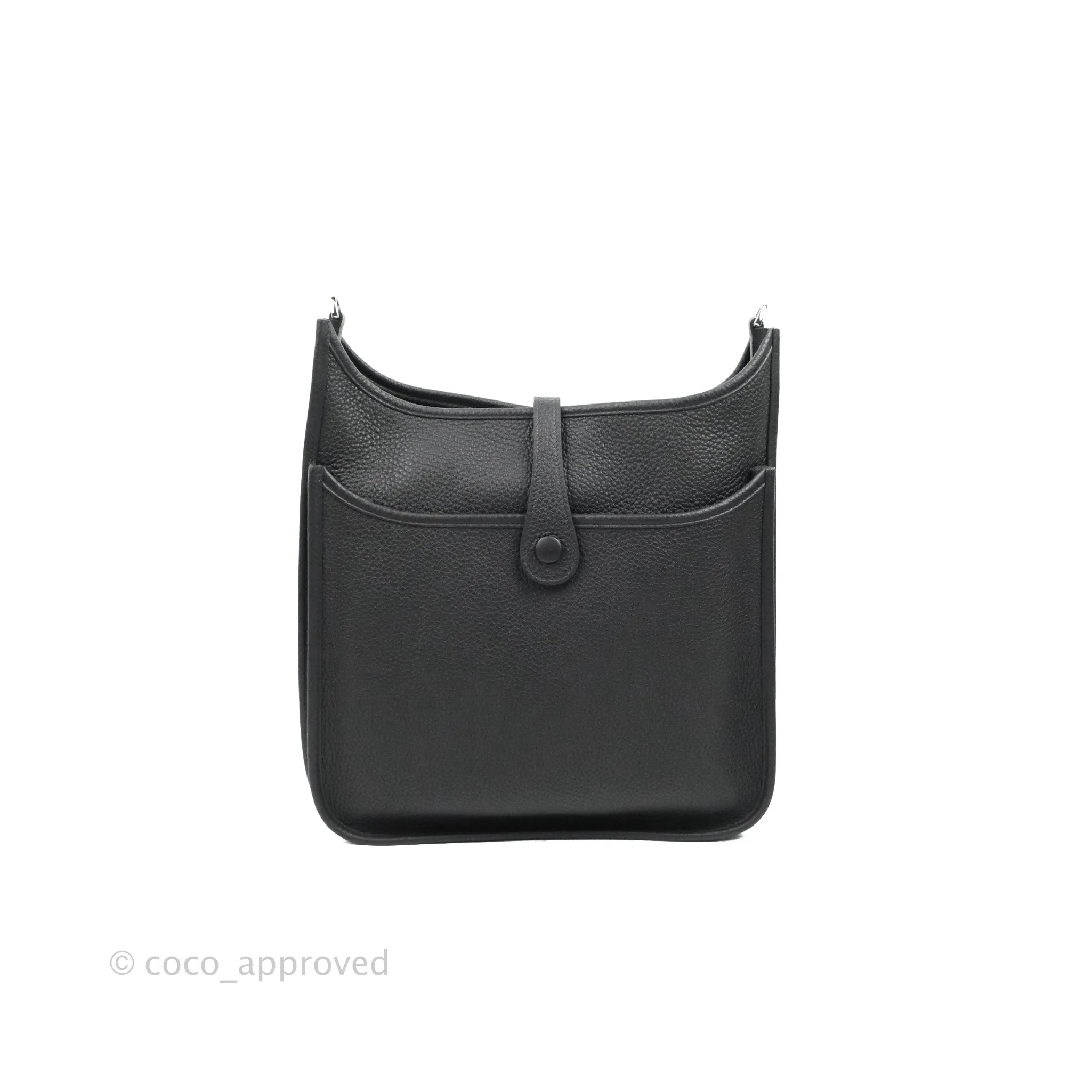 Hermes Evelyne III 29 Black Clemence Silver Hardware