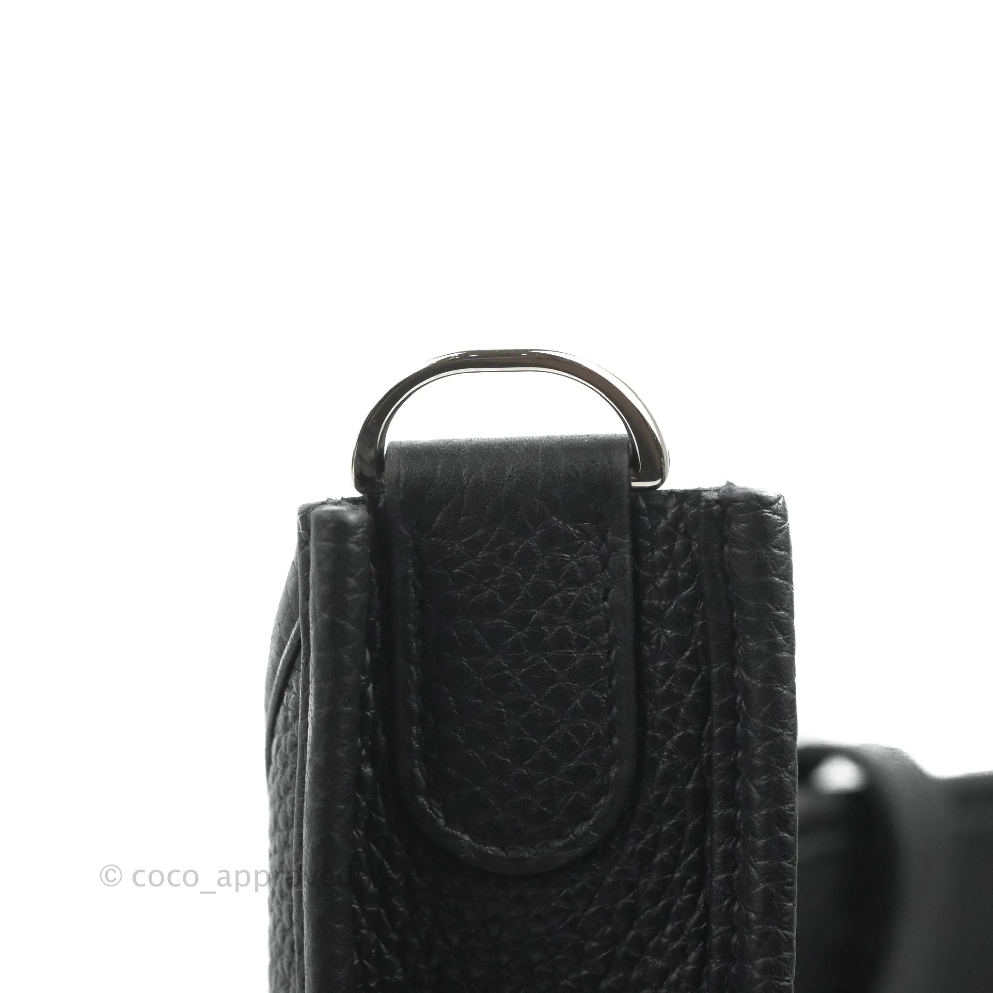 Hermes Evelyne III 29 Black Clemence Silver Hardware