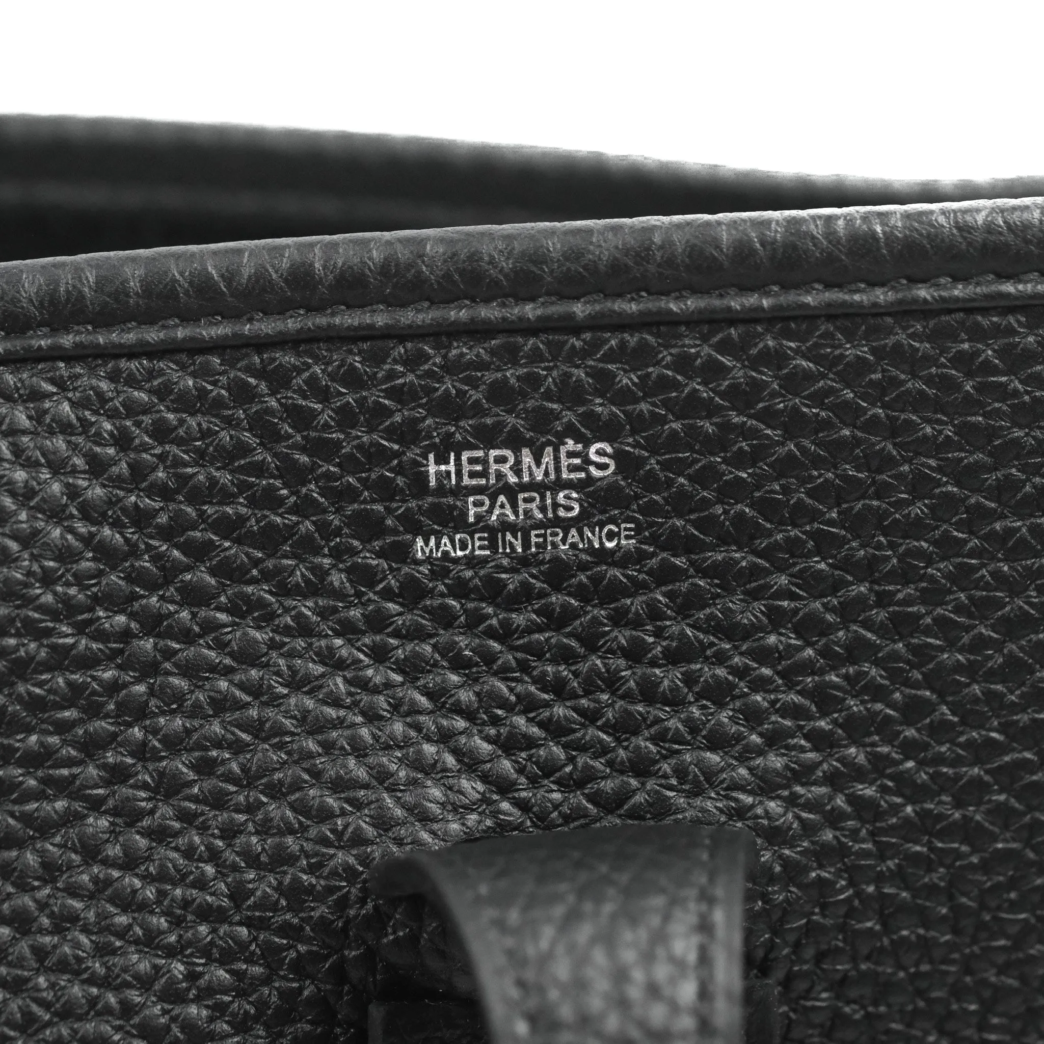 Hermes Evelyne III 29 Black Clemence Silver Hardware