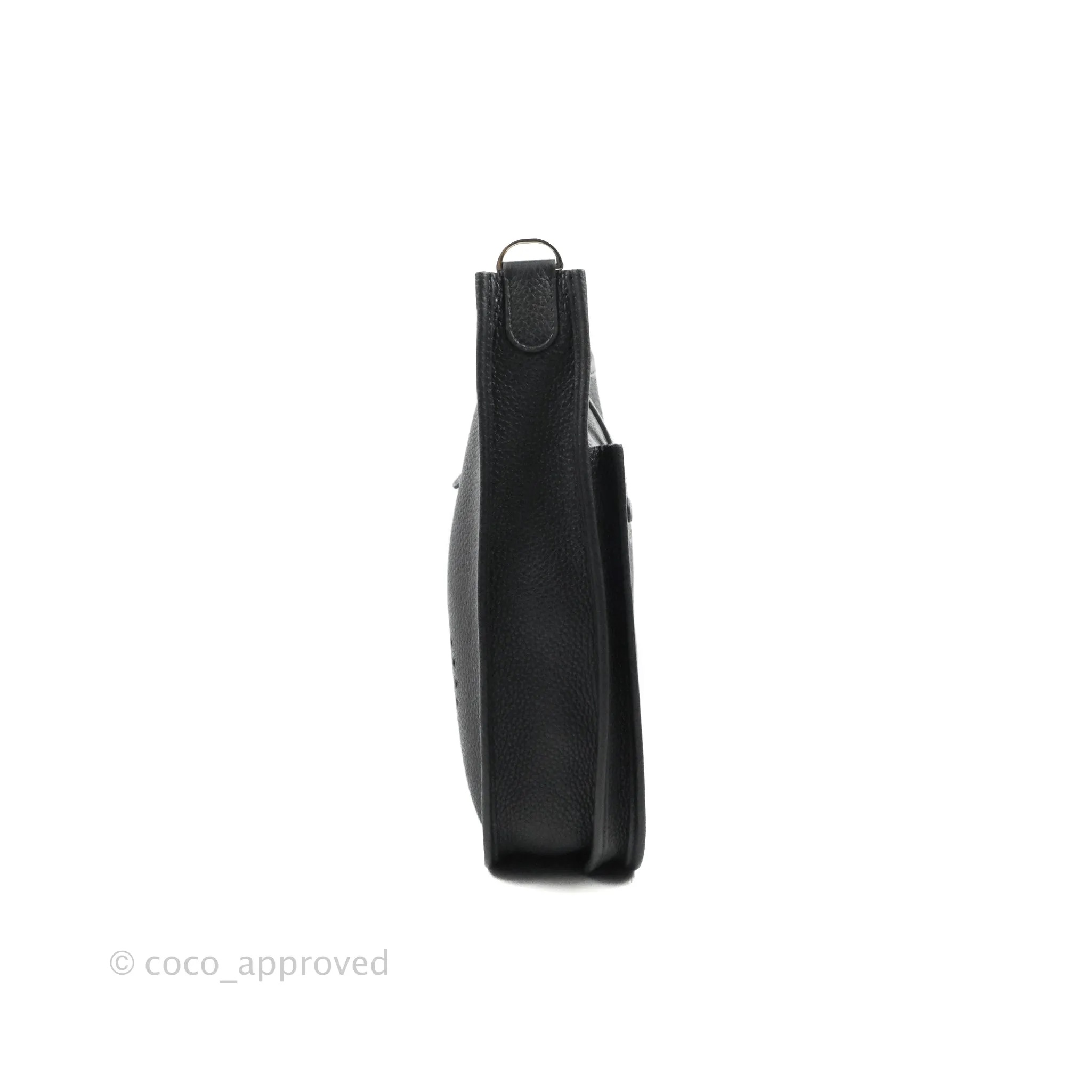 Hermes Evelyne III 29 Black Clemence Silver Hardware