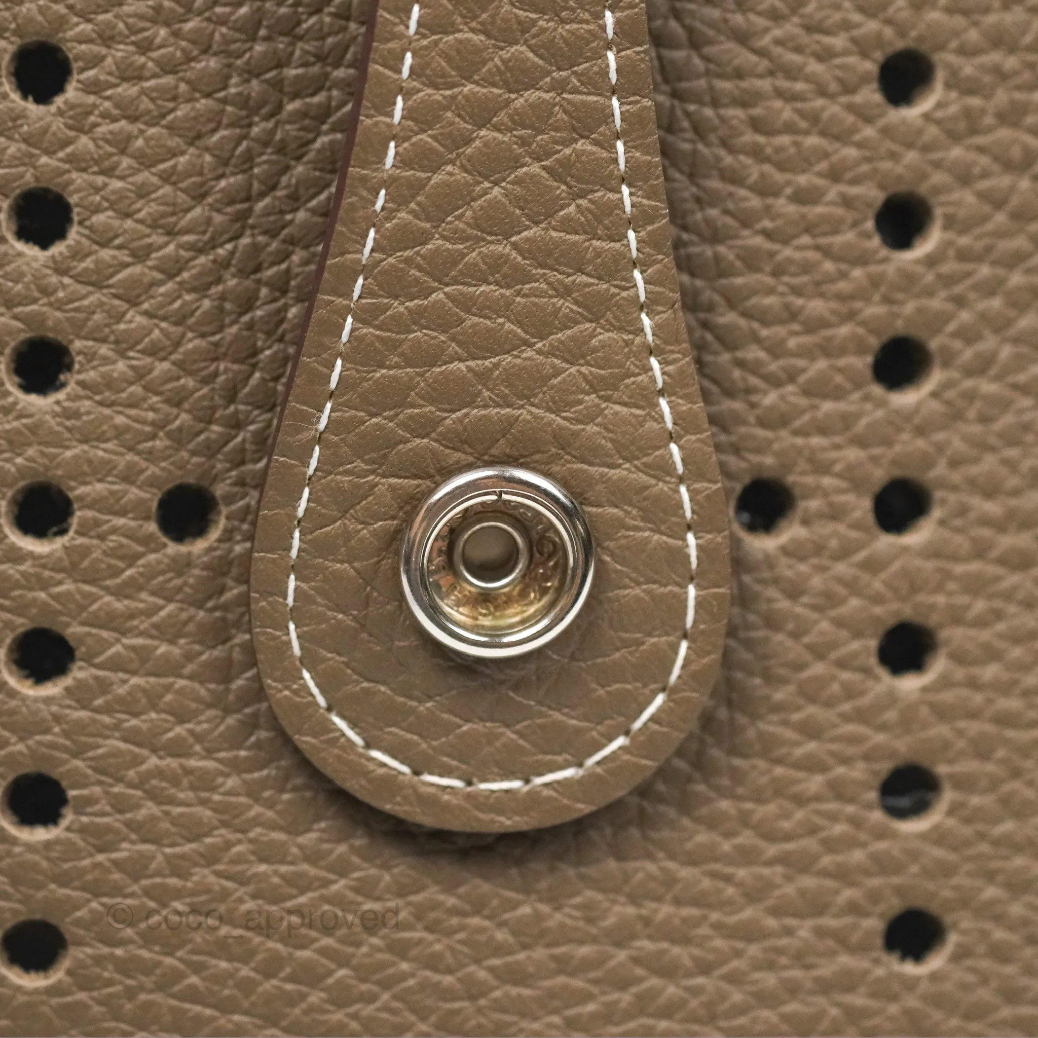 Hermes Evelyne III 29 Etoupe 18 Clemence Palladium Hardware