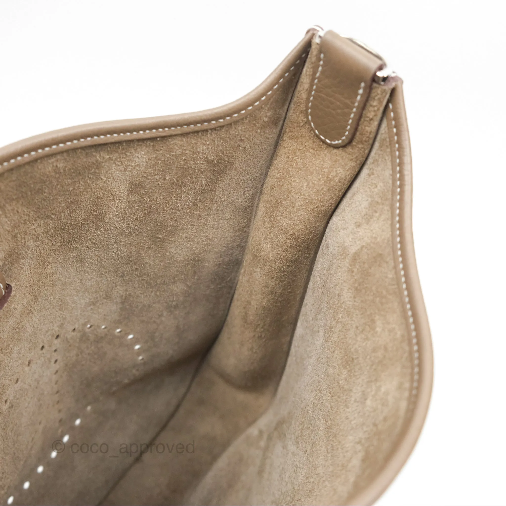 Hermes Evelyne III 29 Etoupe 18 Clemence Palladium Hardware