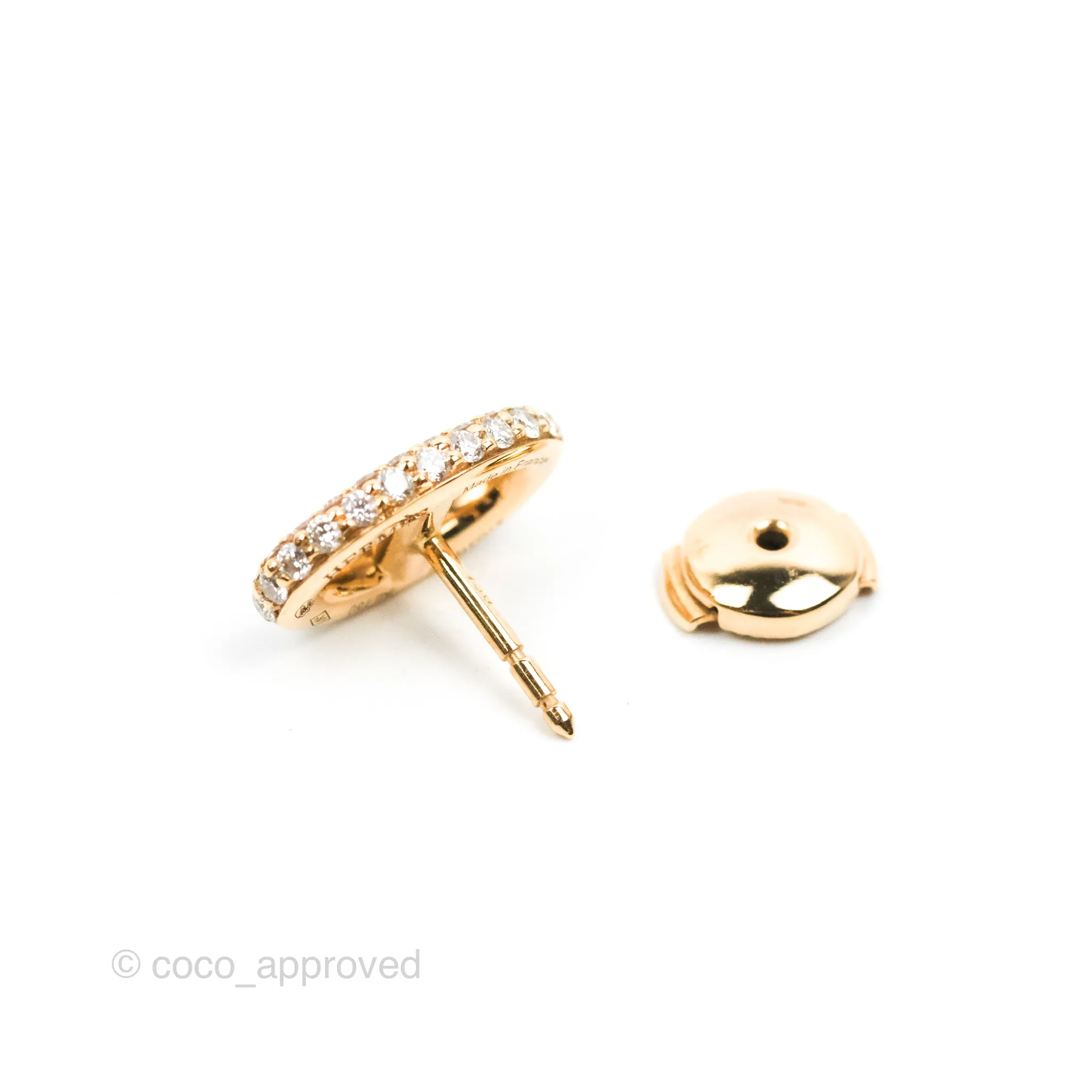 Hermes Farandole Diamonds Earrings Rose Gold