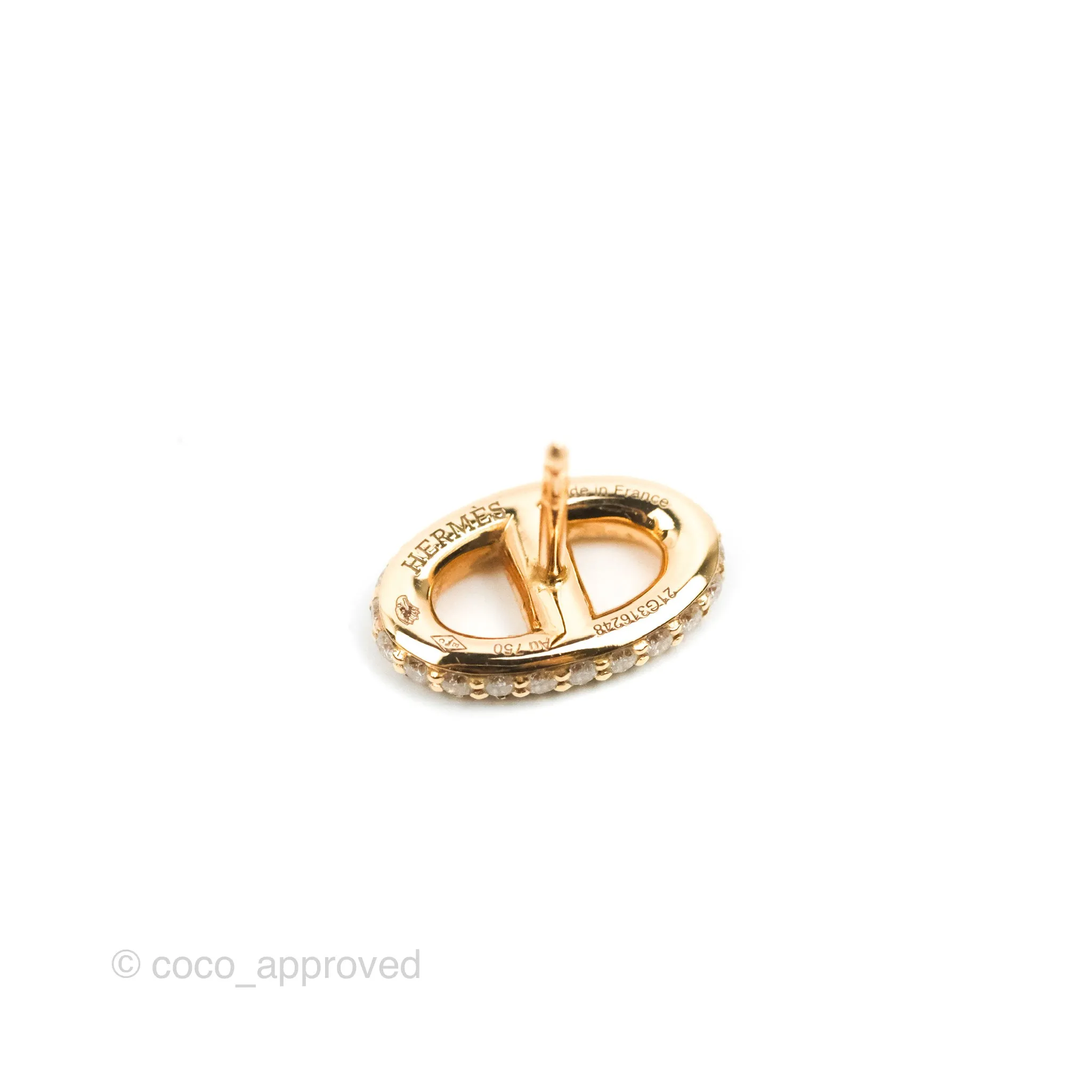 Hermes Farandole Diamonds Earrings Rose Gold