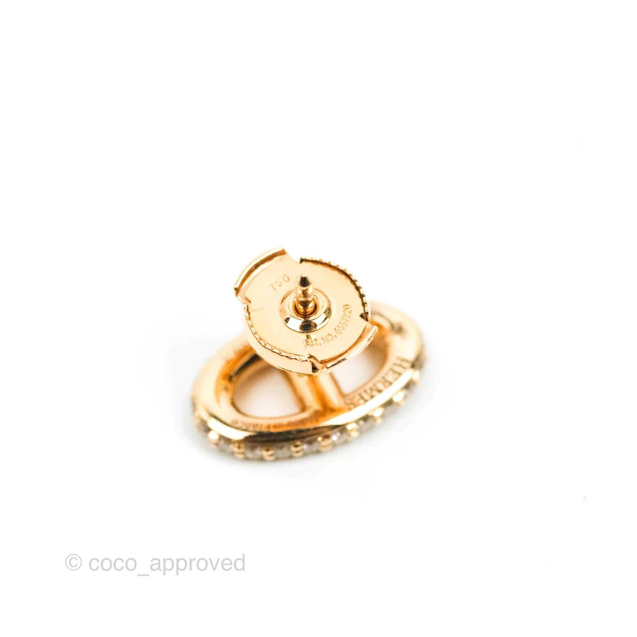 Hermes Farandole Diamonds Earrings Rose Gold