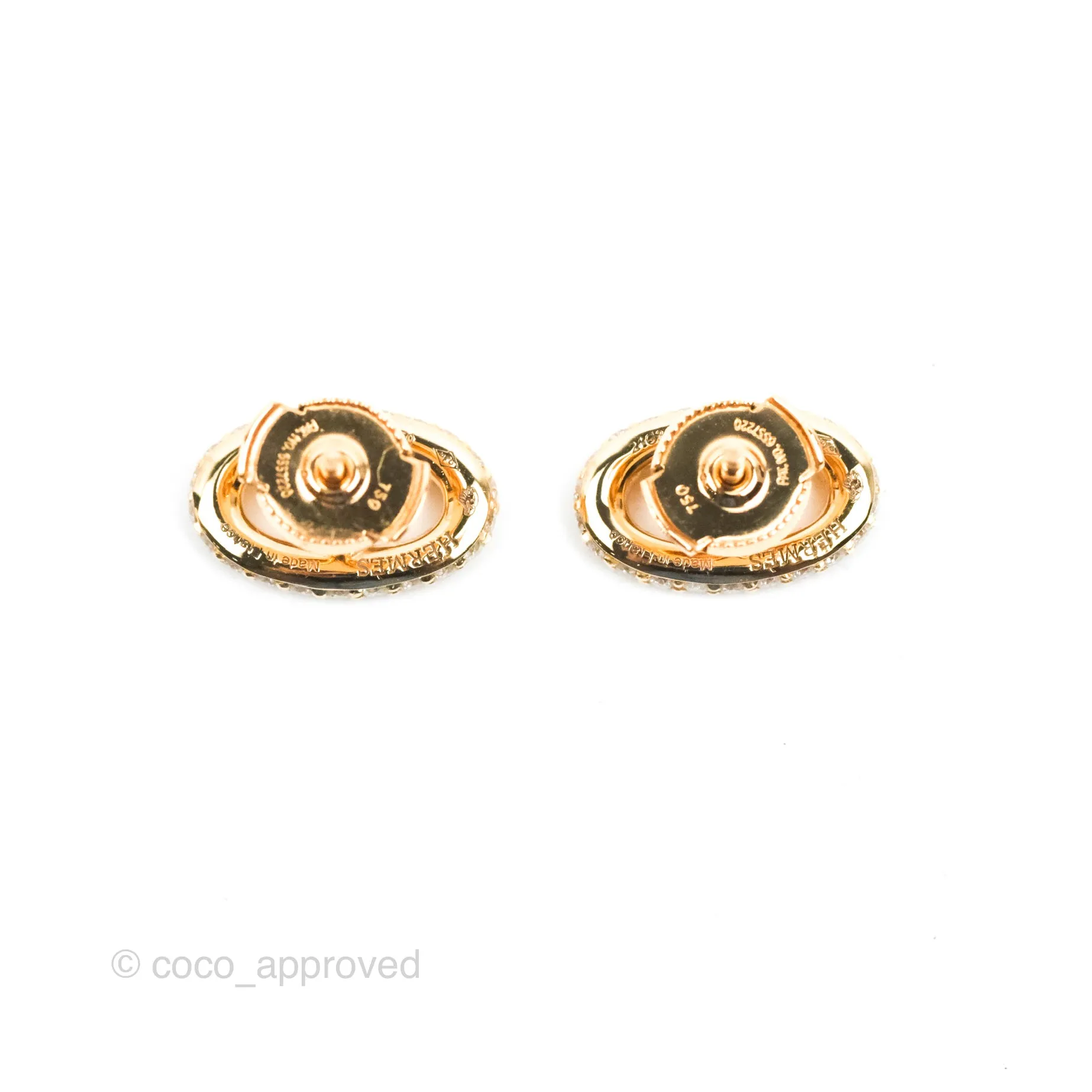 Hermes Farandole Diamonds Earrings Rose Gold