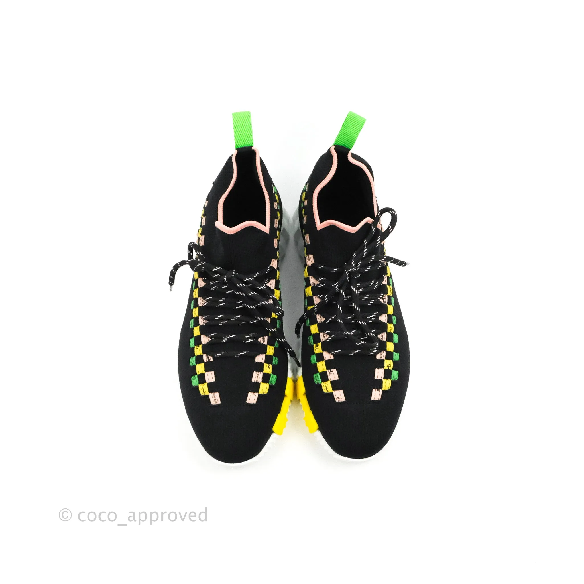 Hermes Flex Maille Bolduc Sneakers Multicolore Noir Size 39