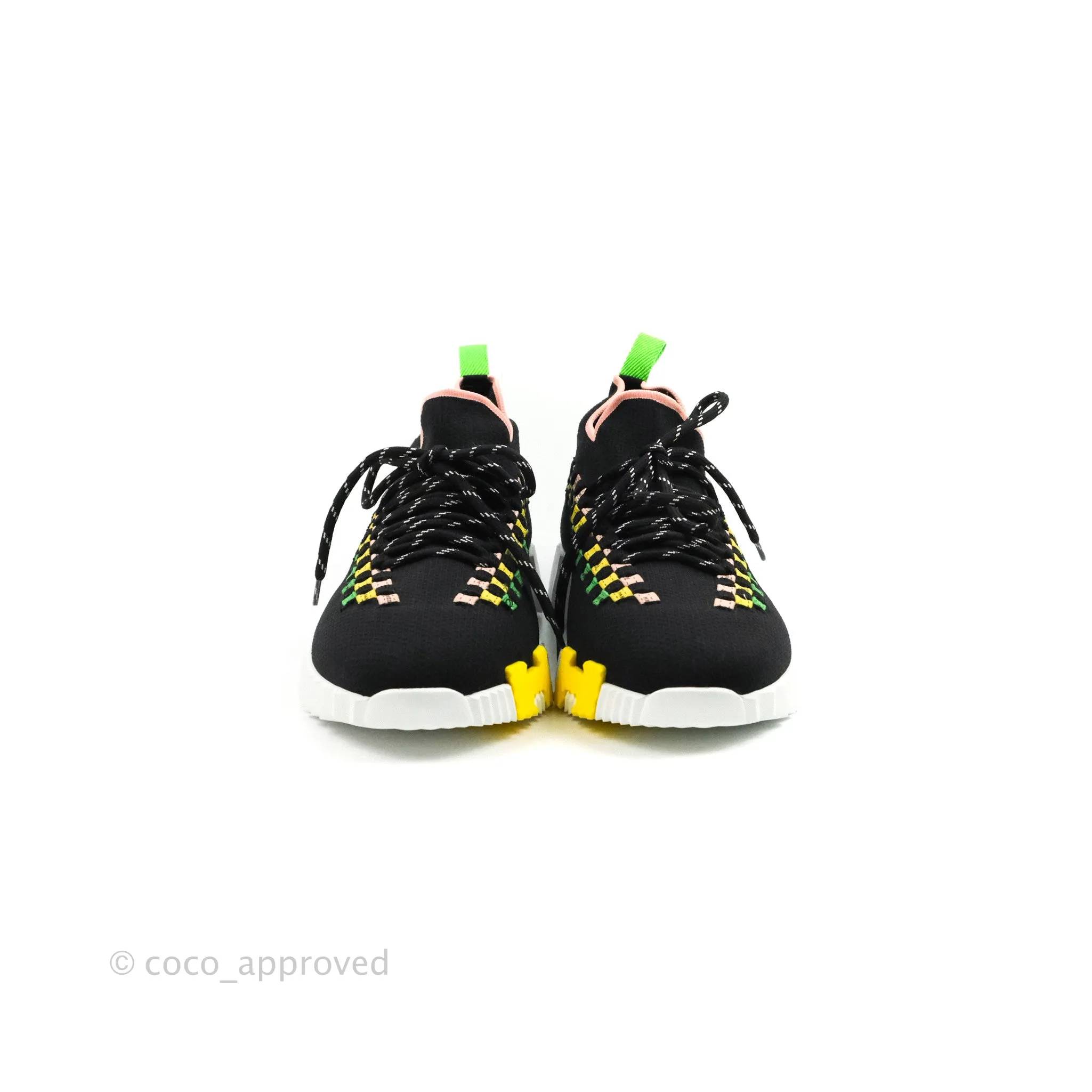 Hermes Flex Maille Bolduc Sneakers Multicolore Noir Size 39