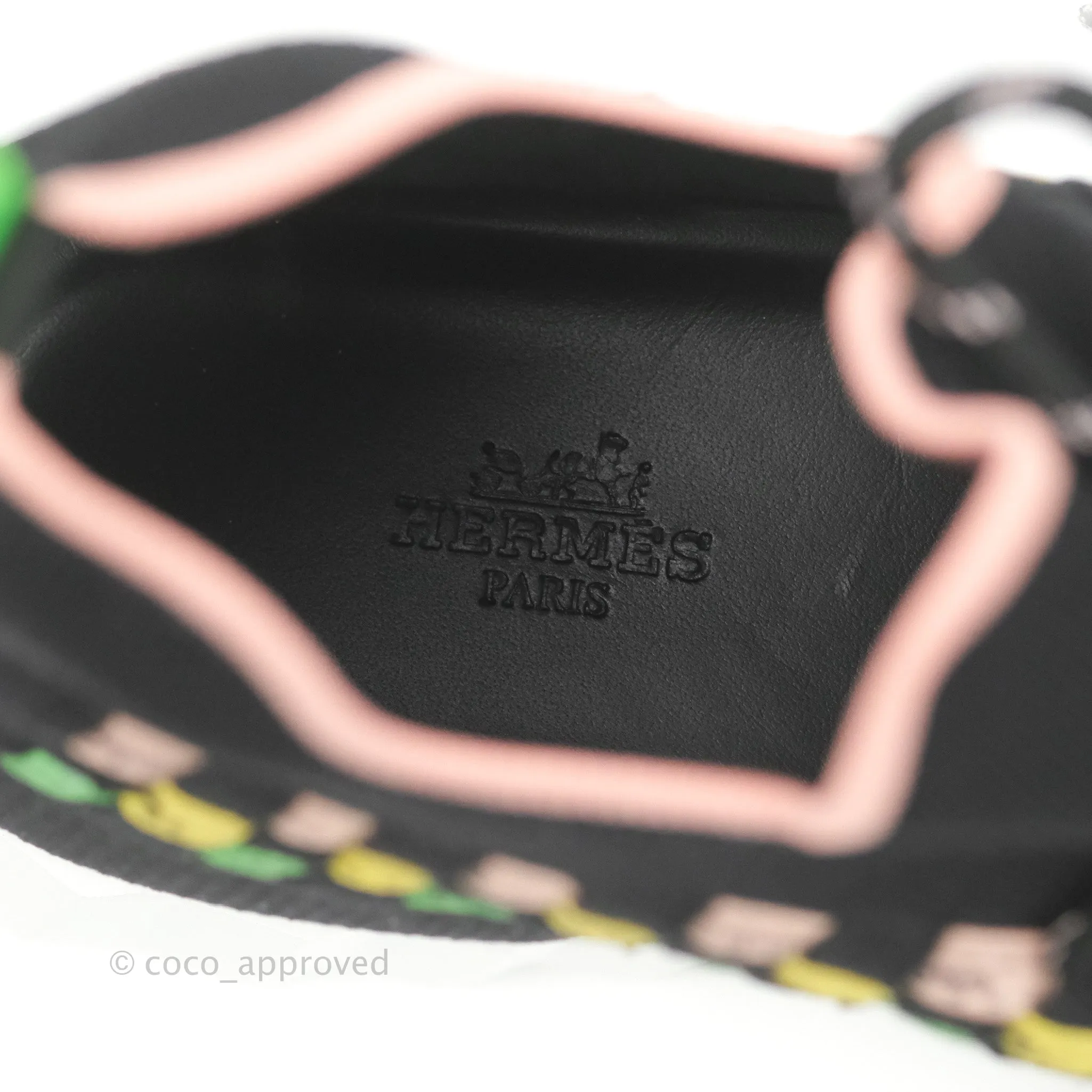 Hermes Flex Maille Bolduc Sneakers Multicolore Noir Size 39