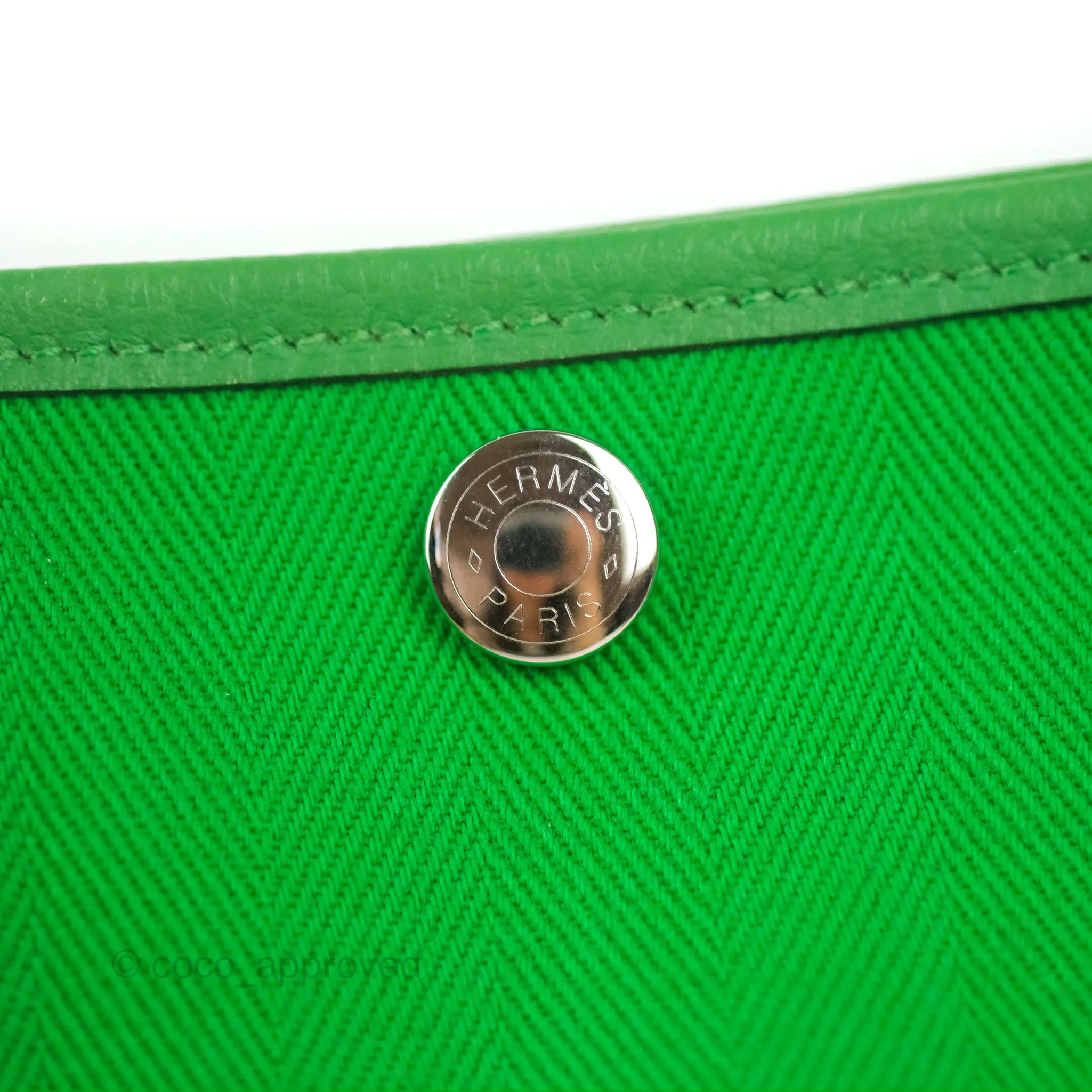 Hermes Garden Party 30 Bamboo Negonda Canvas