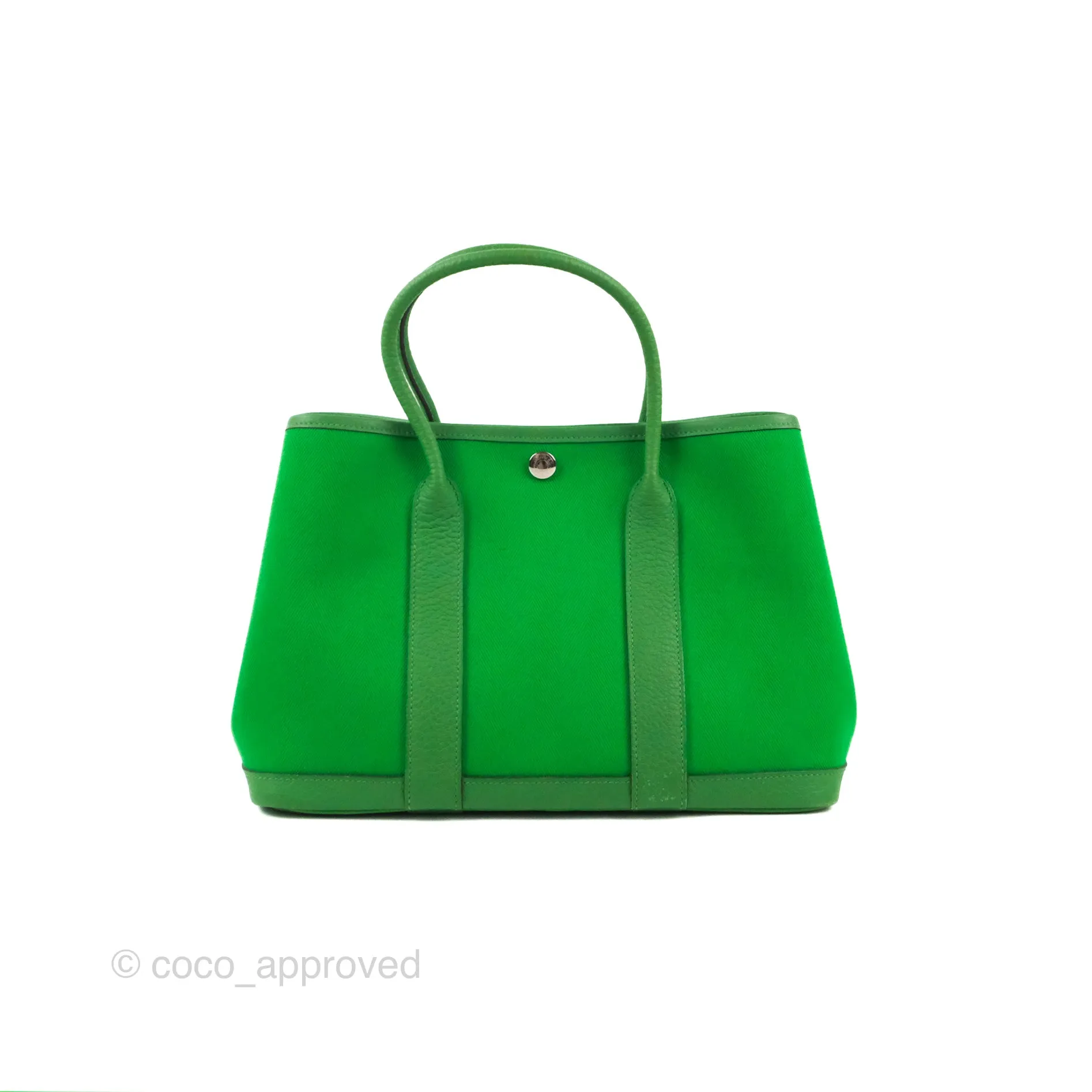 Hermes Garden Party 30 Bamboo Negonda Canvas