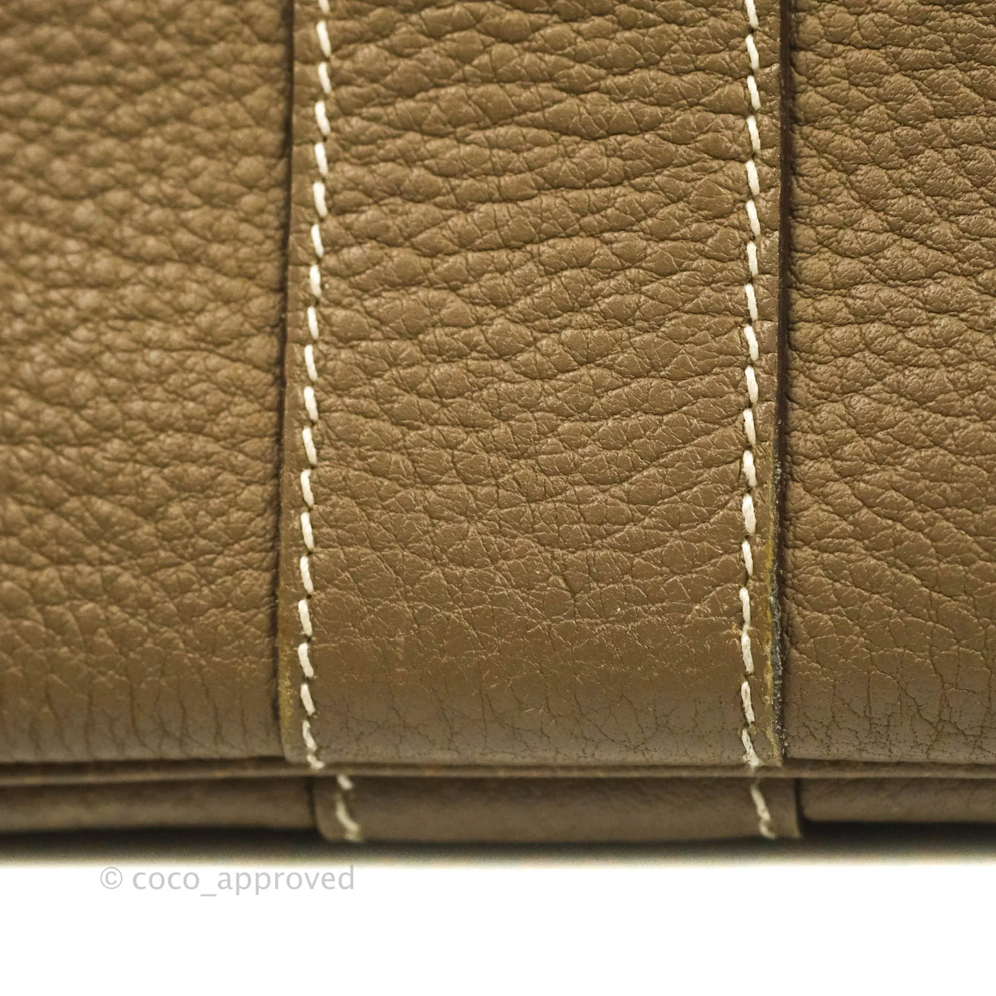 Hermes Garden Party 36 Etoupe Negonda Silver Hardware