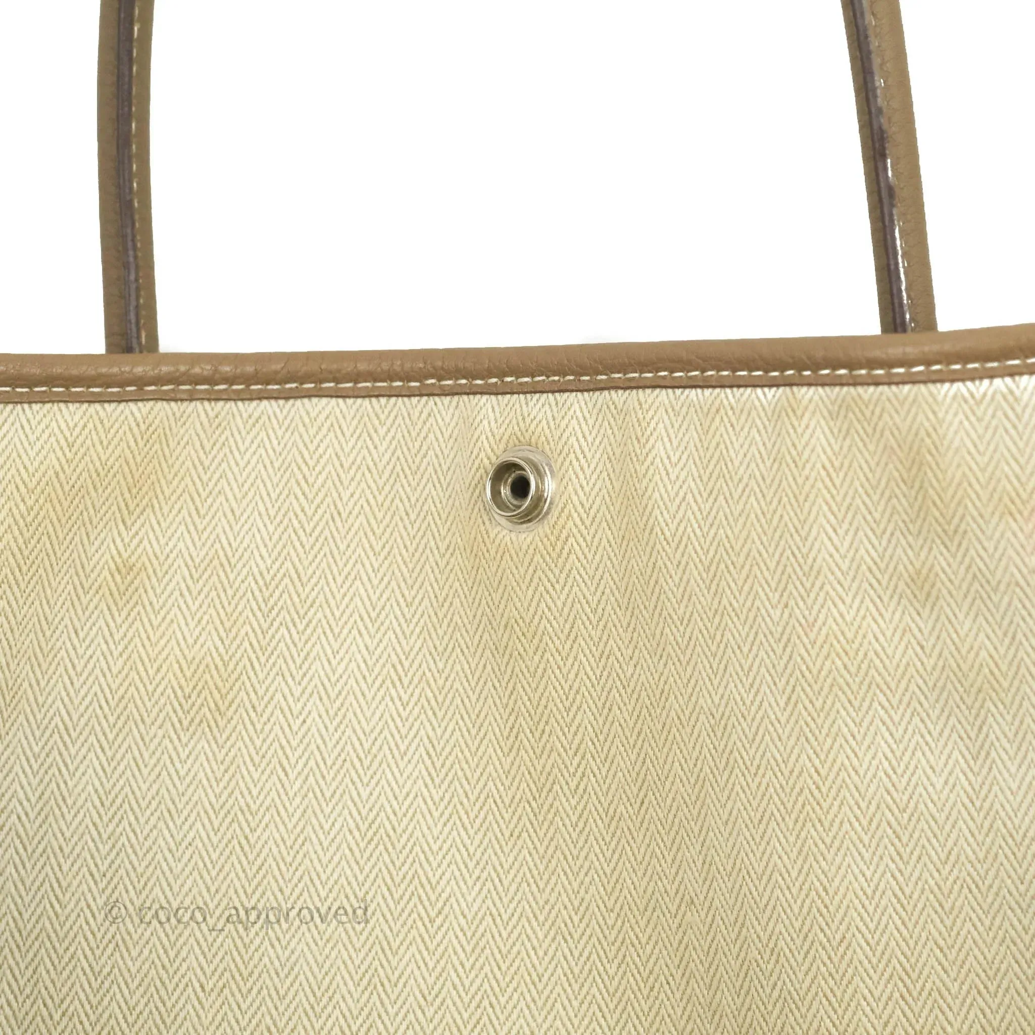 Hermes Garden Party 36 Etoupe Negonda Silver Hardware
