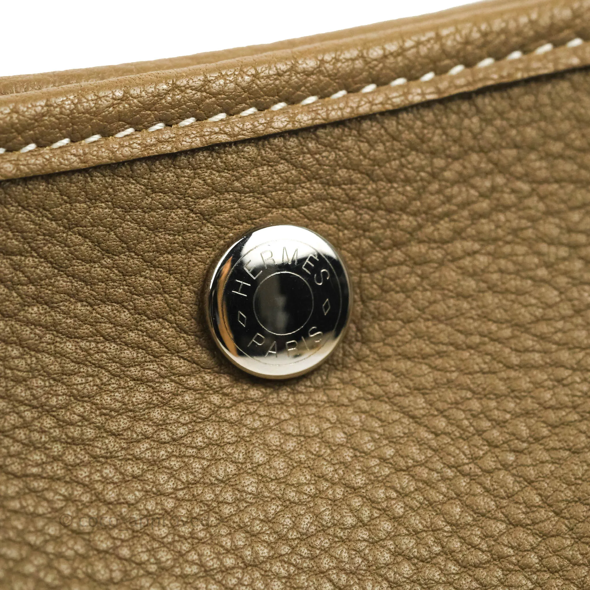 Hermes Garden Party 36 Etoupe Negonda Silver Hardware