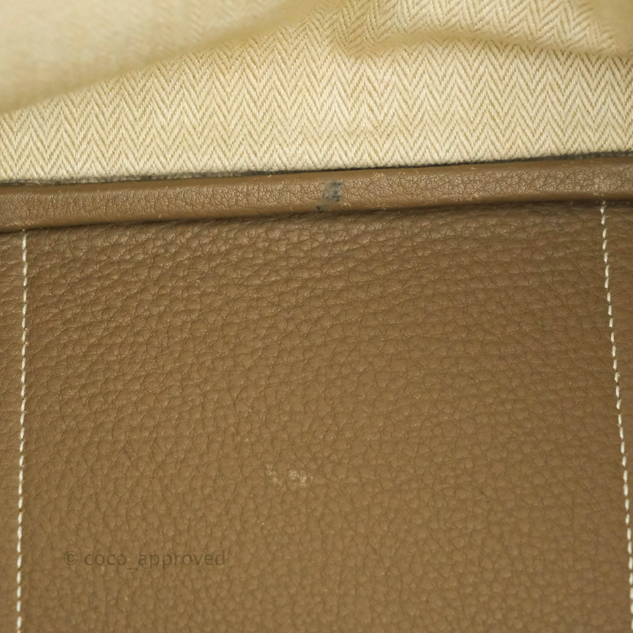 Hermes Garden Party 36 Etoupe Negonda Silver Hardware