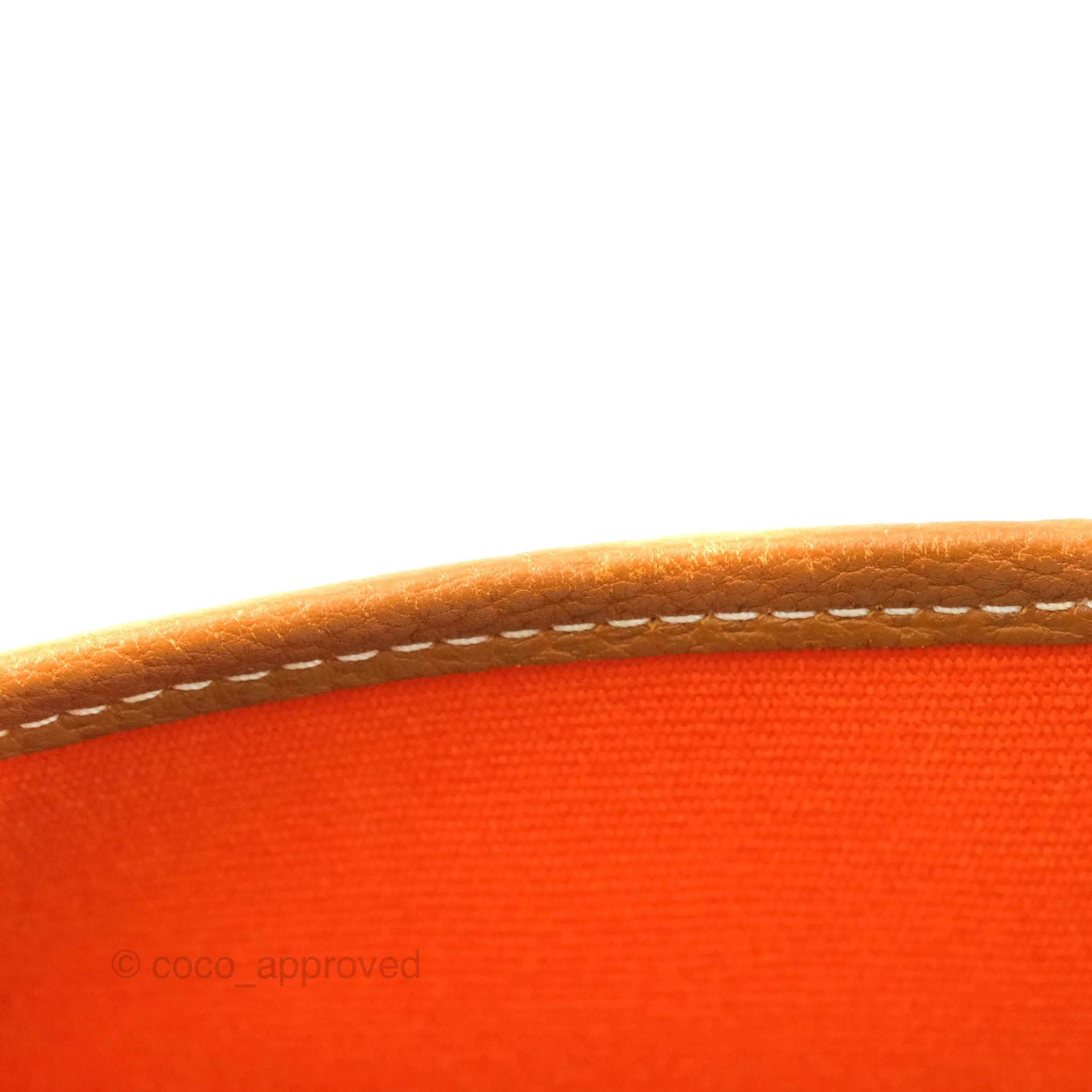 Hermes Garden Party 36 Fabric & Tan Clemence