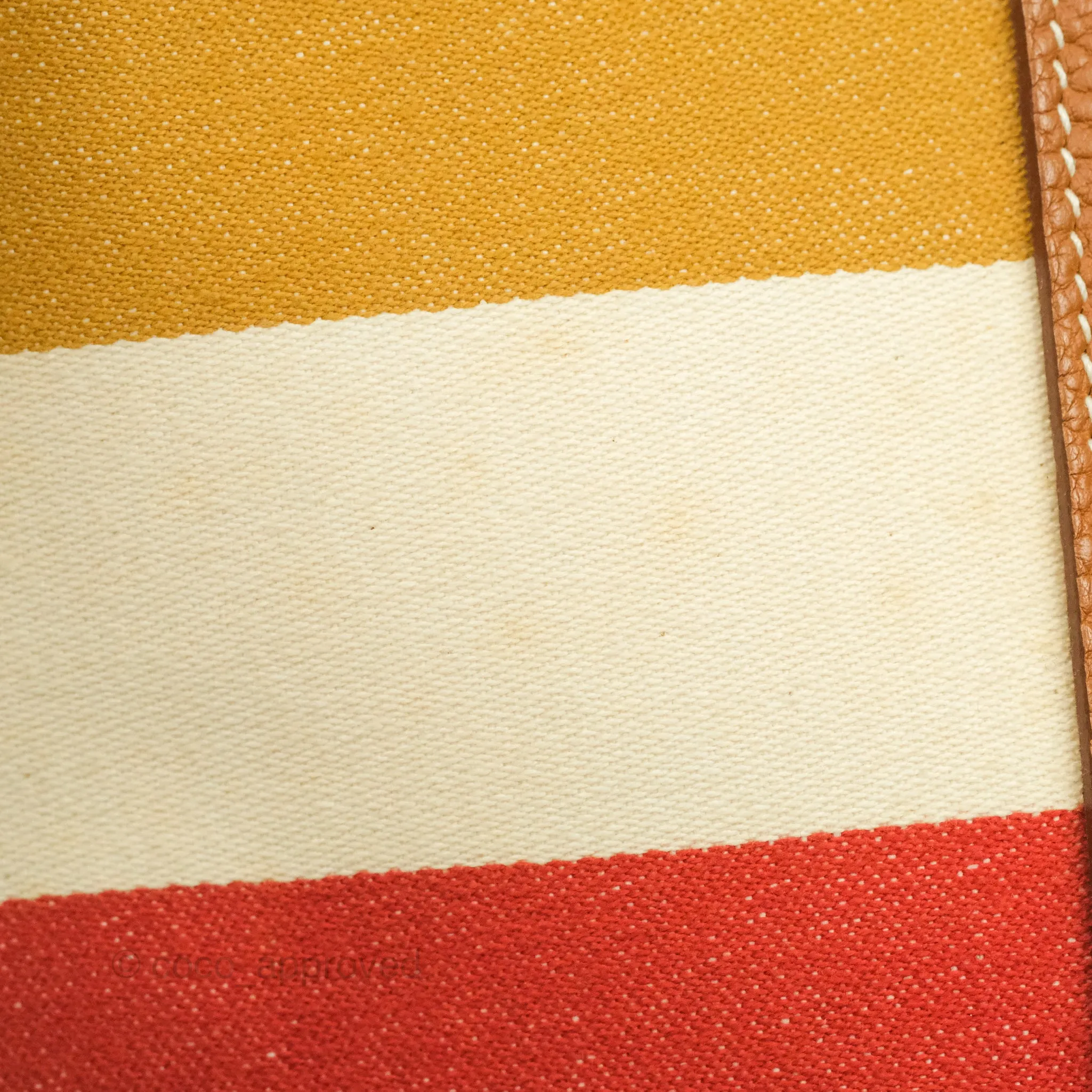 Hermes Garden Party 36 Fabric & Tan Clemence