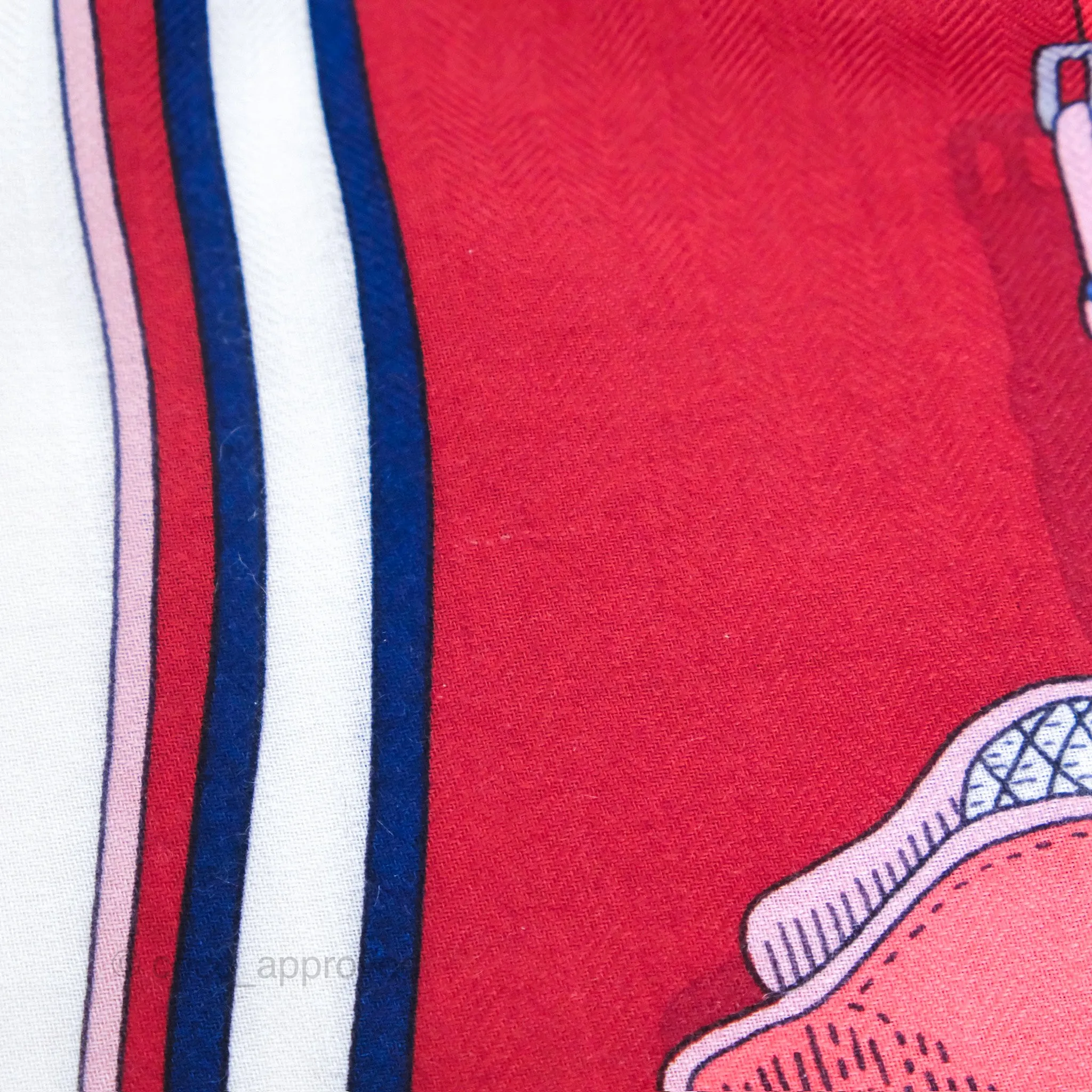 Hermes Giant Triangle Scarf Cashmere Silk Red