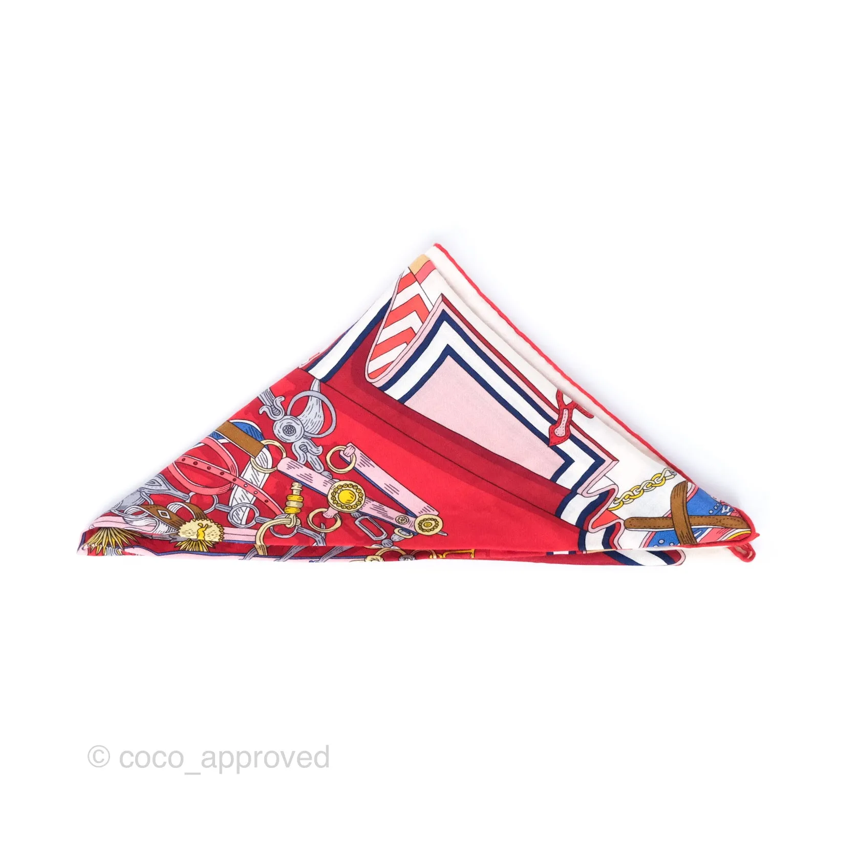 Hermes Giant Triangle Scarf Cashmere Silk Red