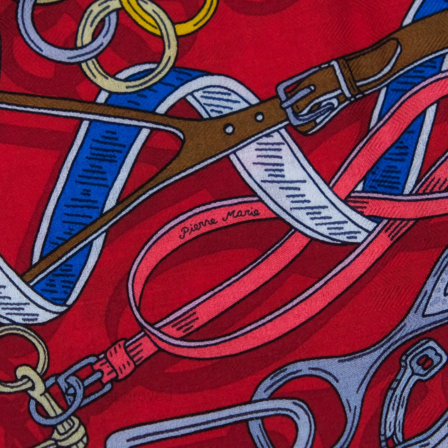 Hermes Giant Triangle Scarf Cashmere Silk Red