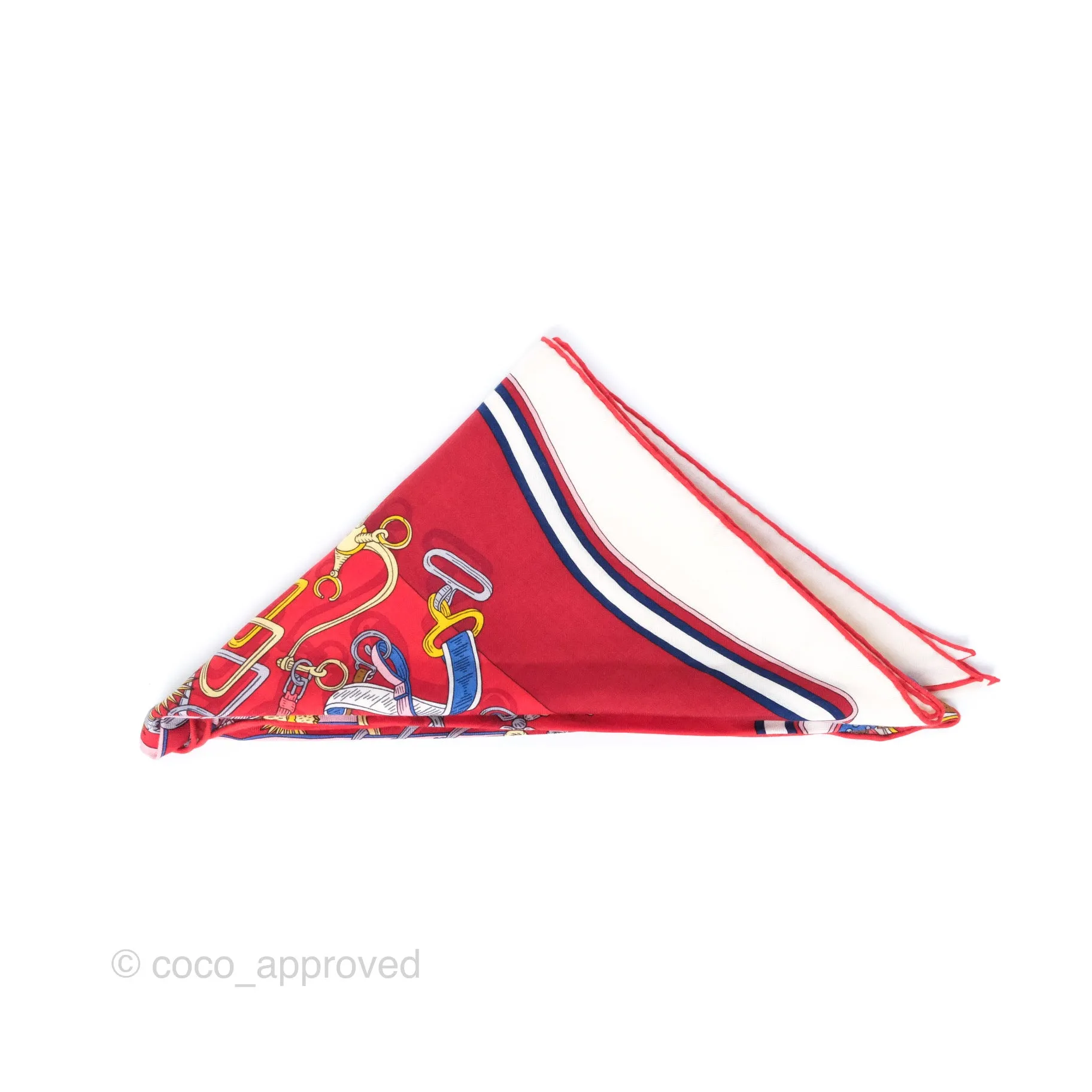 Hermes Giant Triangle Scarf Cashmere Silk Red