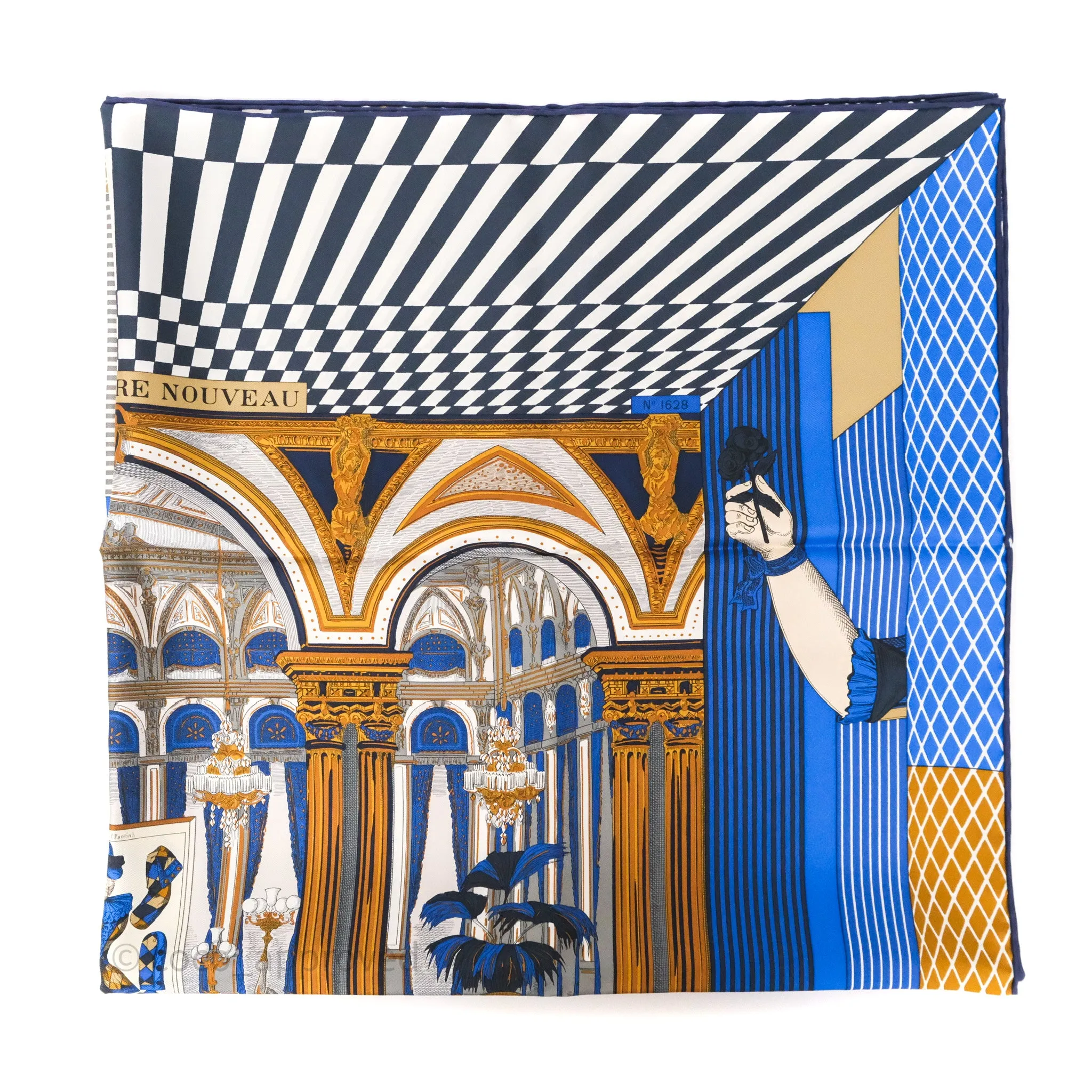 Hermes Grand Theatre Nouveau Silk Scarf 90