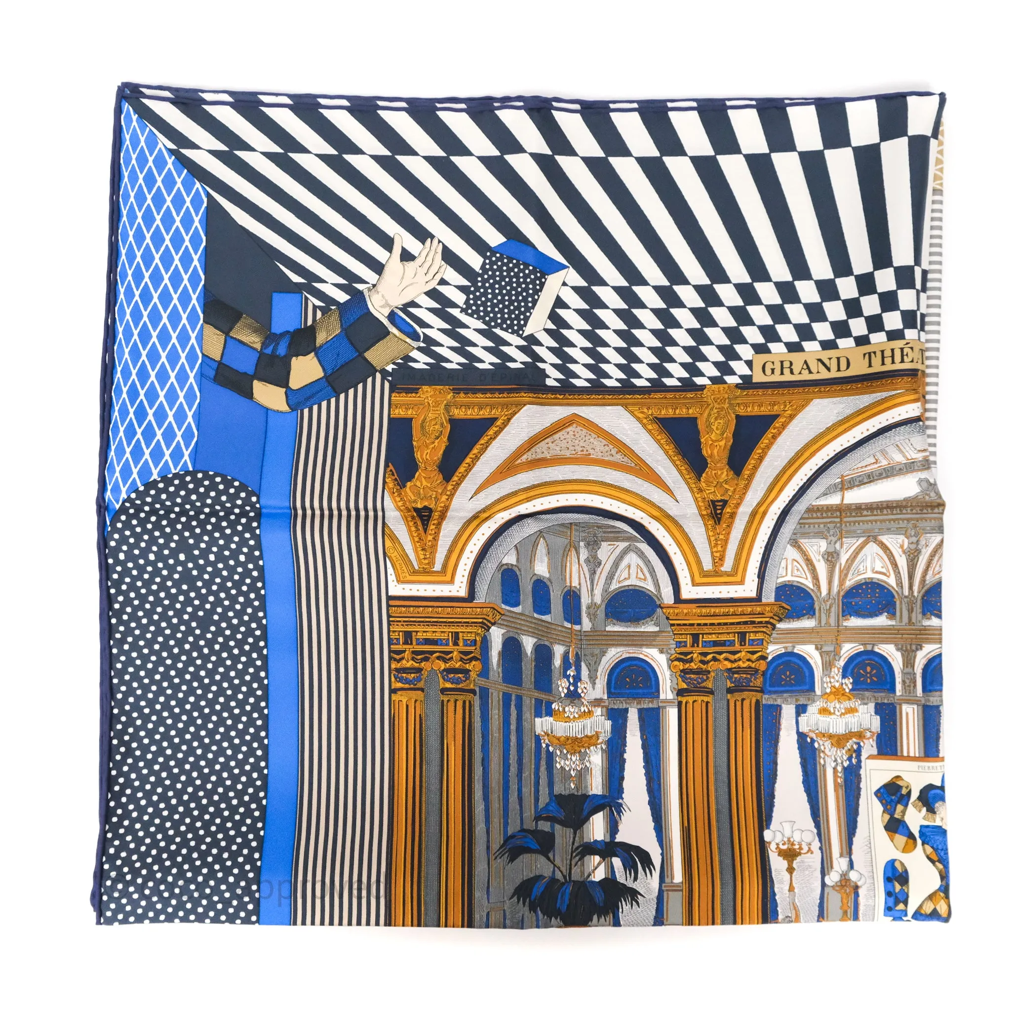 Hermes Grand Theatre Nouveau Silk Scarf 90