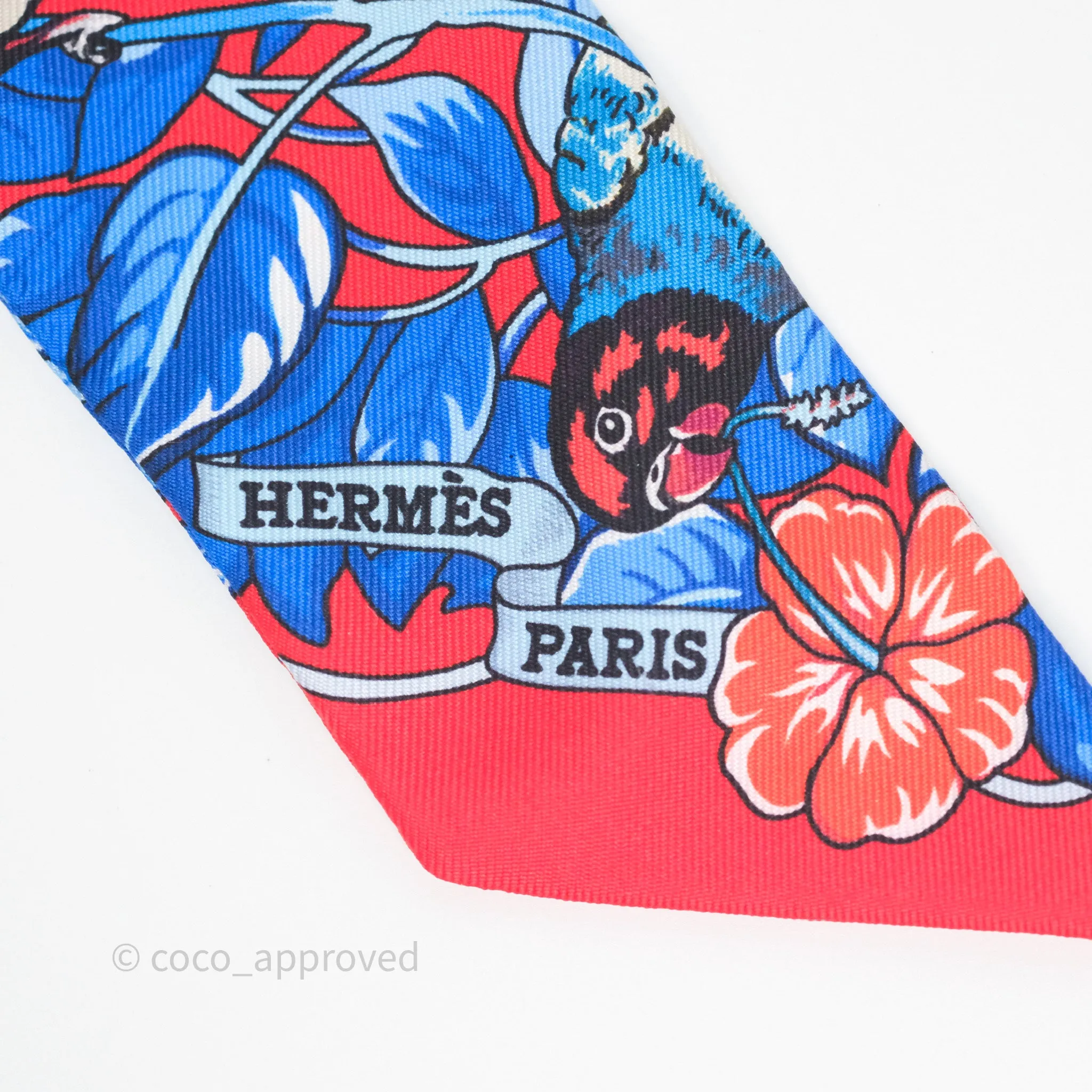 Hermes Jungle Love Love Silk Twilly