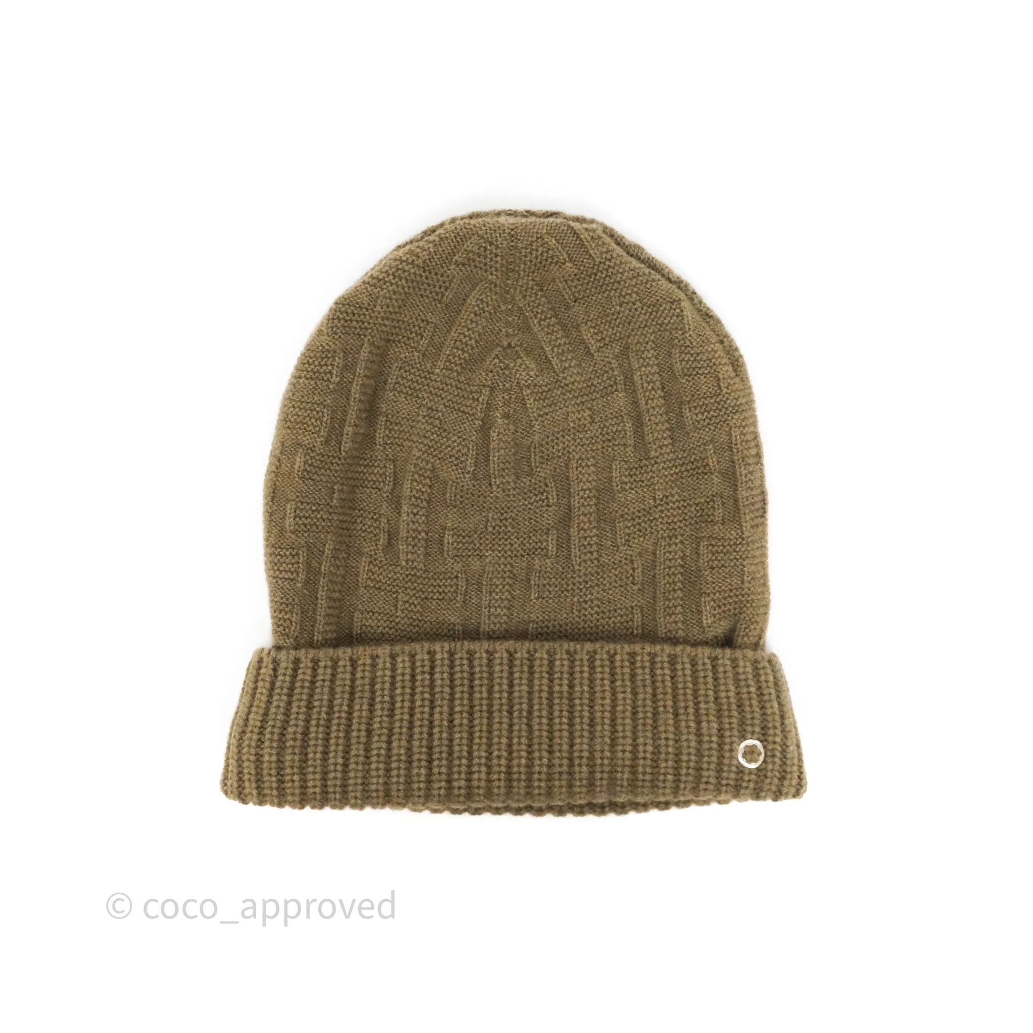 Hermes Knit Beanie Wool Vert Treillis