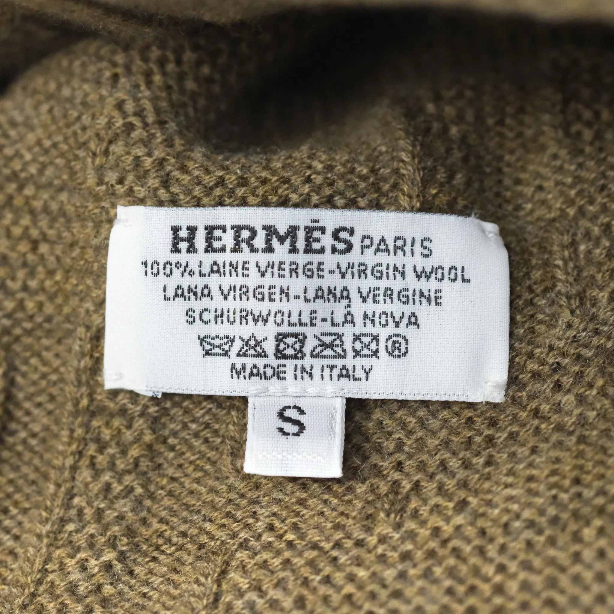 Hermes Knit Beanie Wool Vert Treillis
