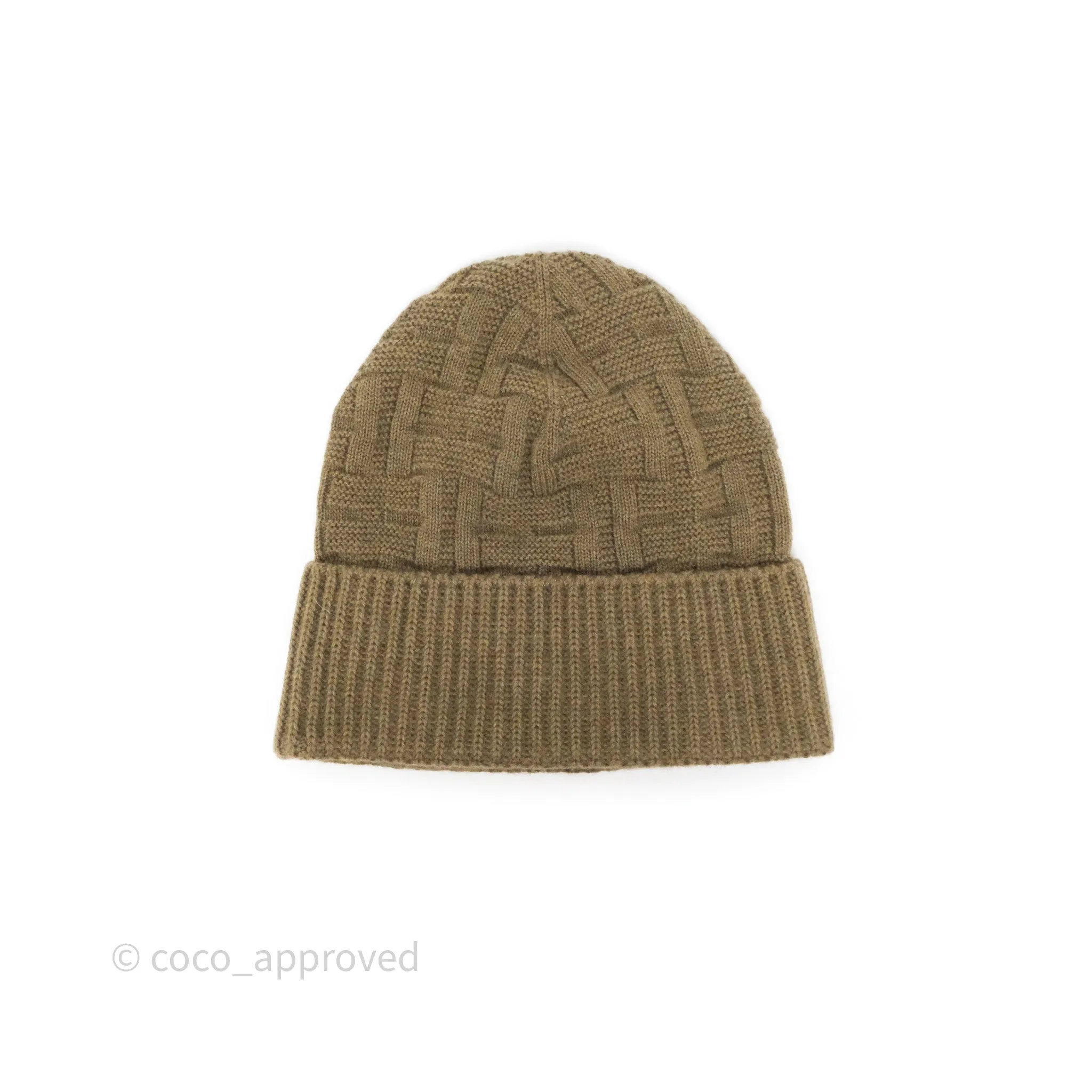 Hermes Knit Beanie Wool Vert Treillis