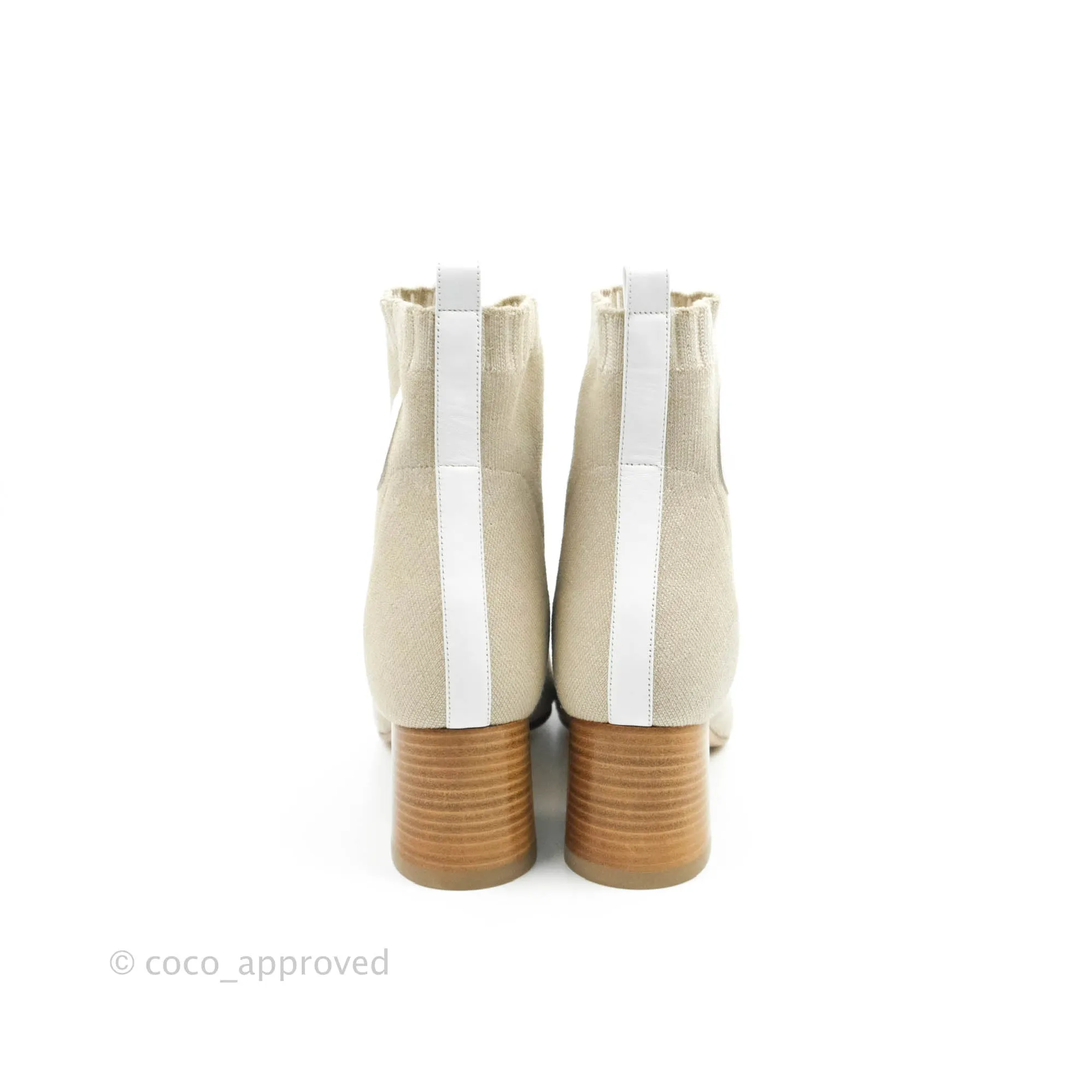 Hermes Knit Calfskin Volver 60 Ankle Boots