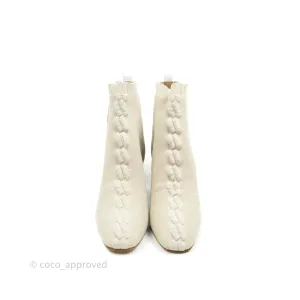 Hermes Knit Calfskin Volver 60 Ankle Boots