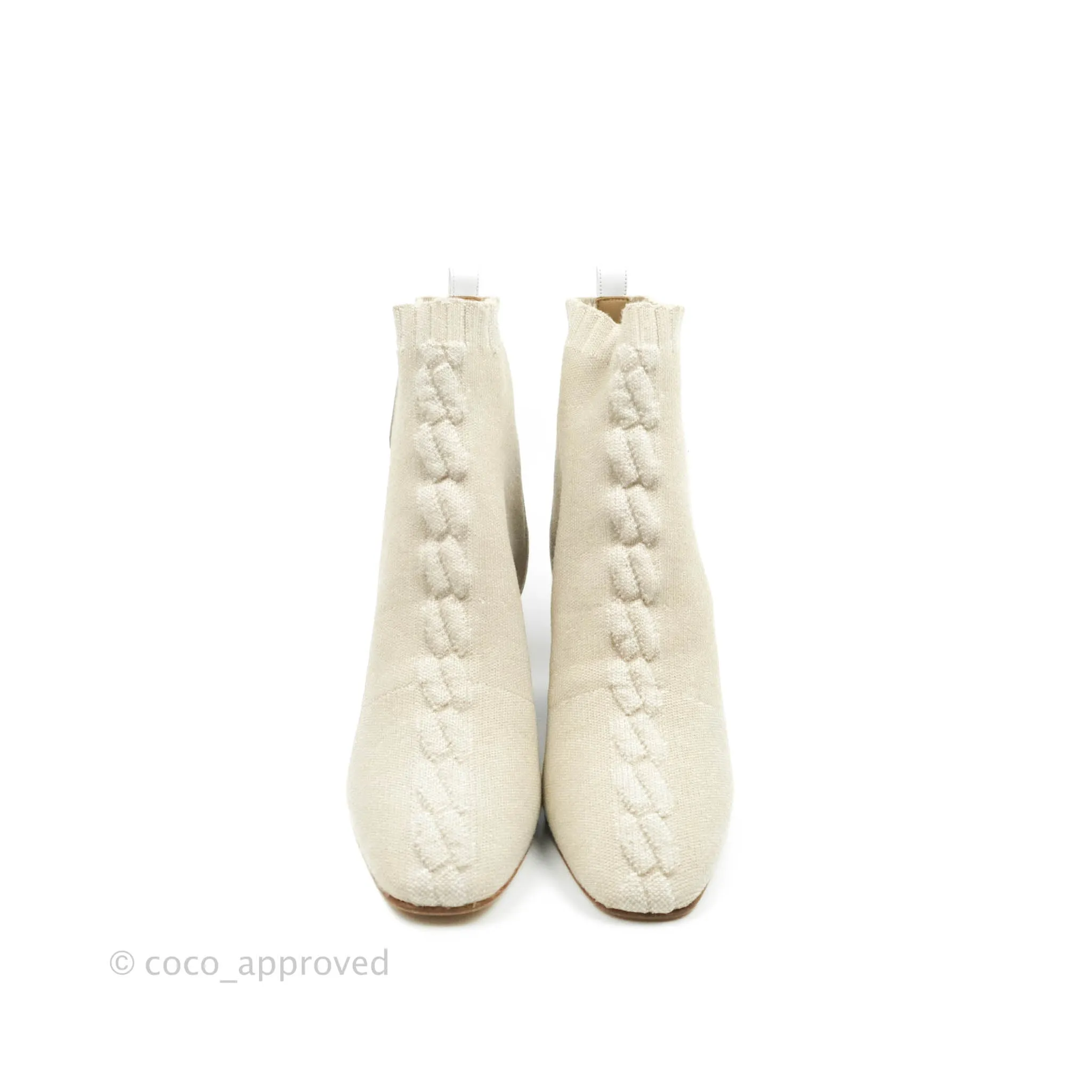 Hermes Knit Calfskin Volver 60 Ankle Boots