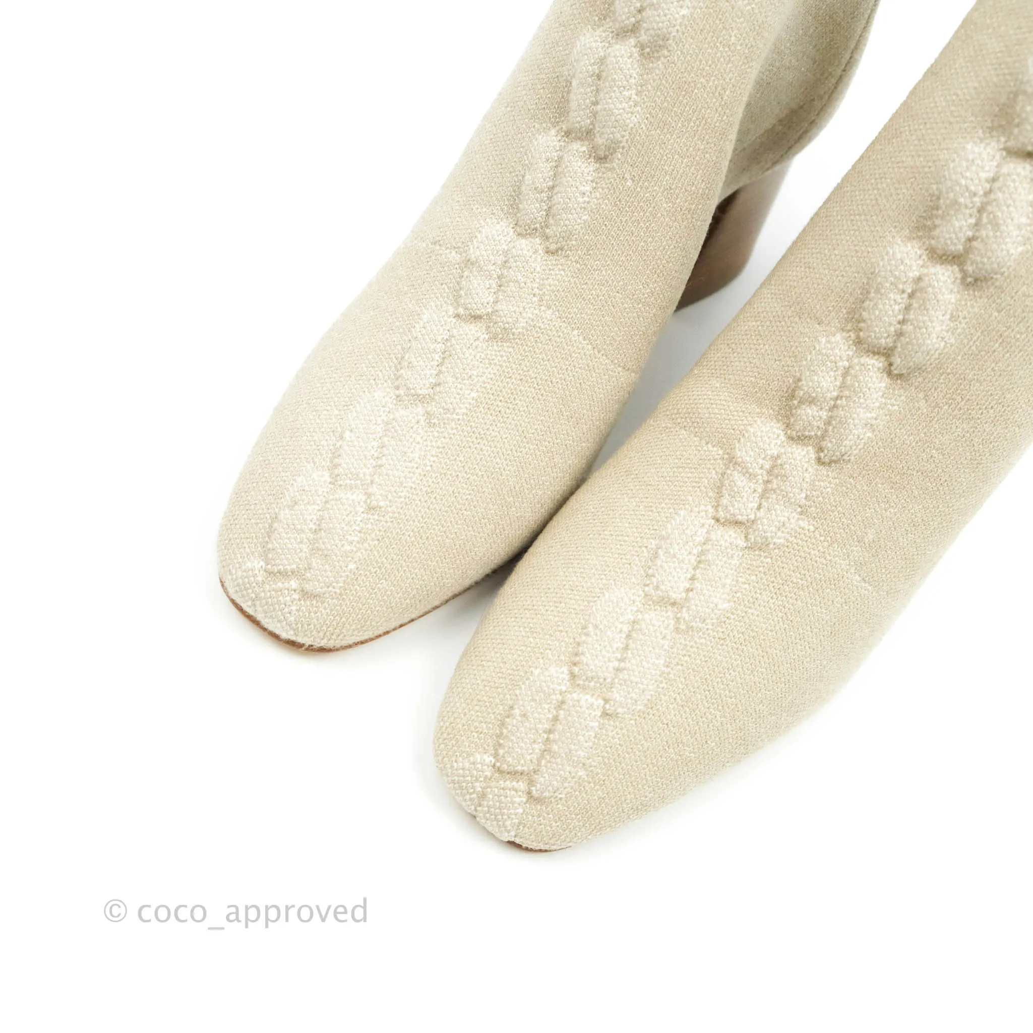 Hermes Knit Calfskin Volver 60 Ankle Boots