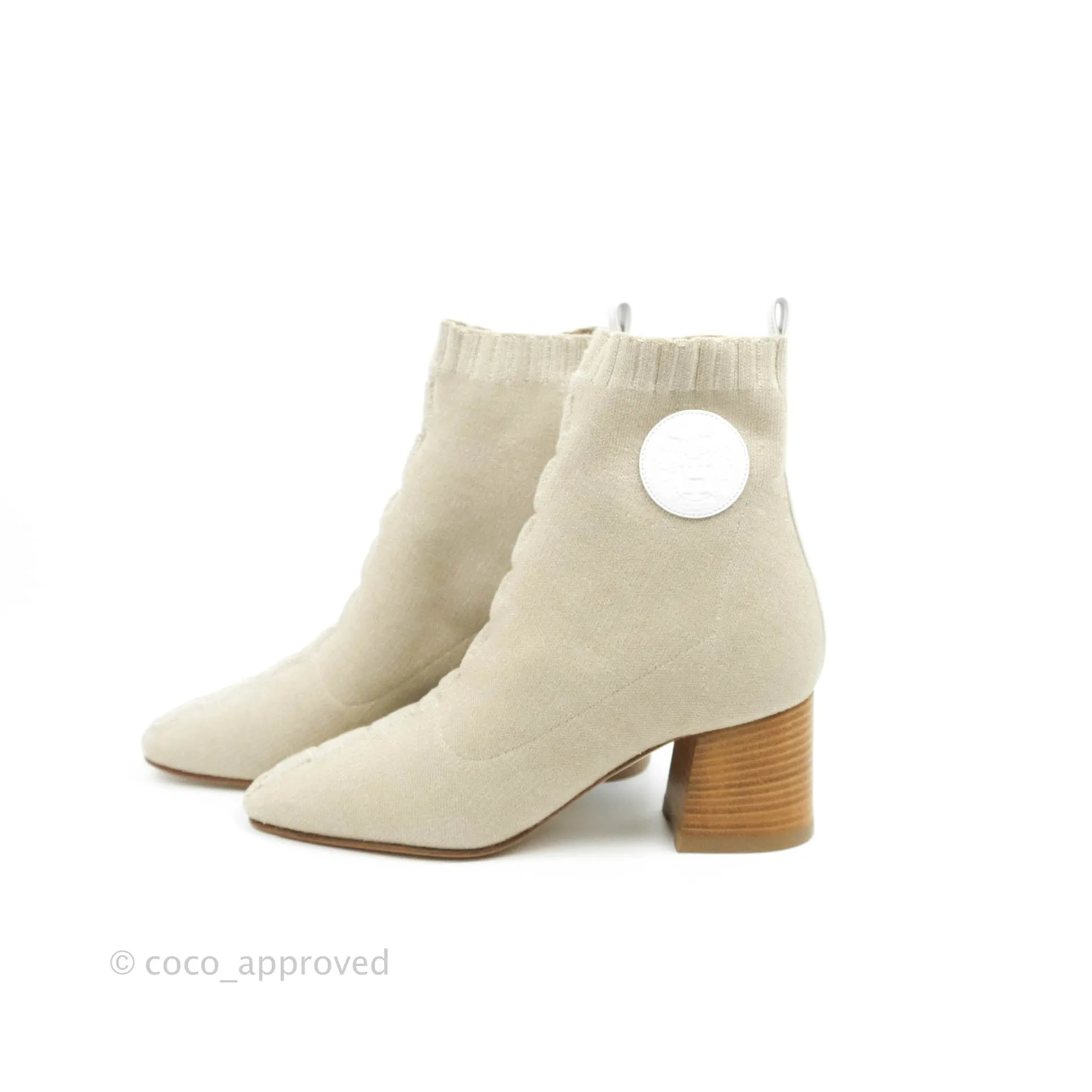 Hermes Knit Calfskin Volver 60 Ankle Boots