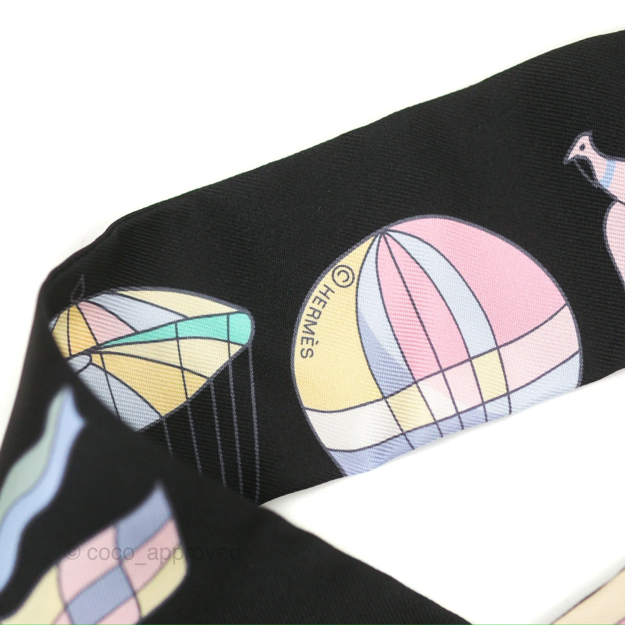 Hermes Les Folies du Ciel Silk Twilly