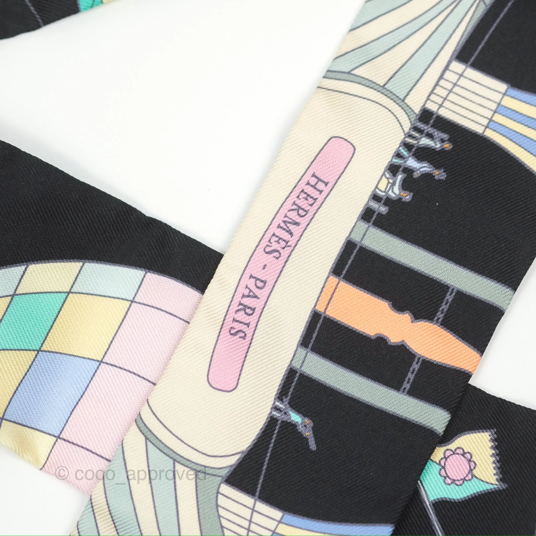 Hermes Les Folies du Ciel Silk Twilly