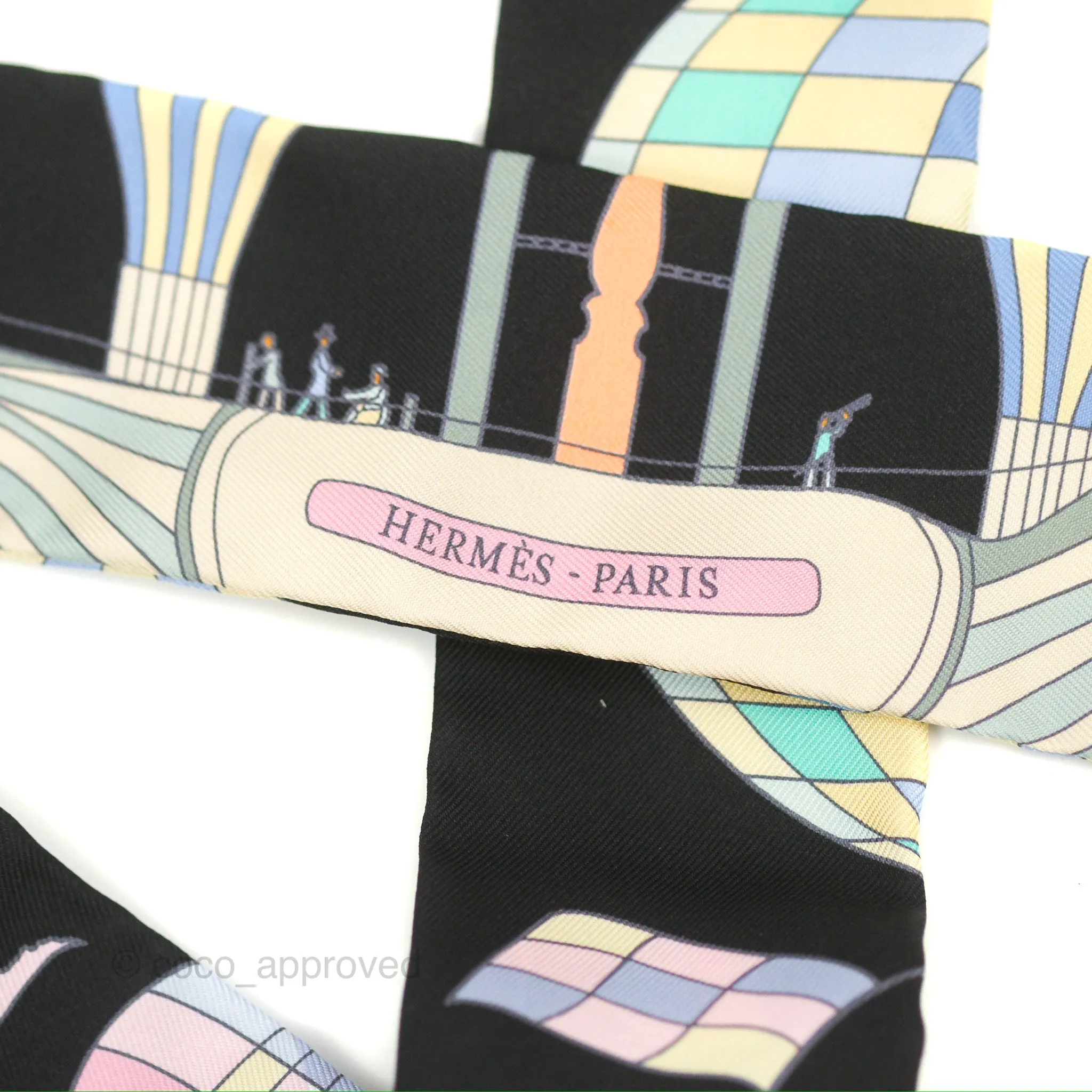 Hermes Les Folies du Ciel Silk Twilly