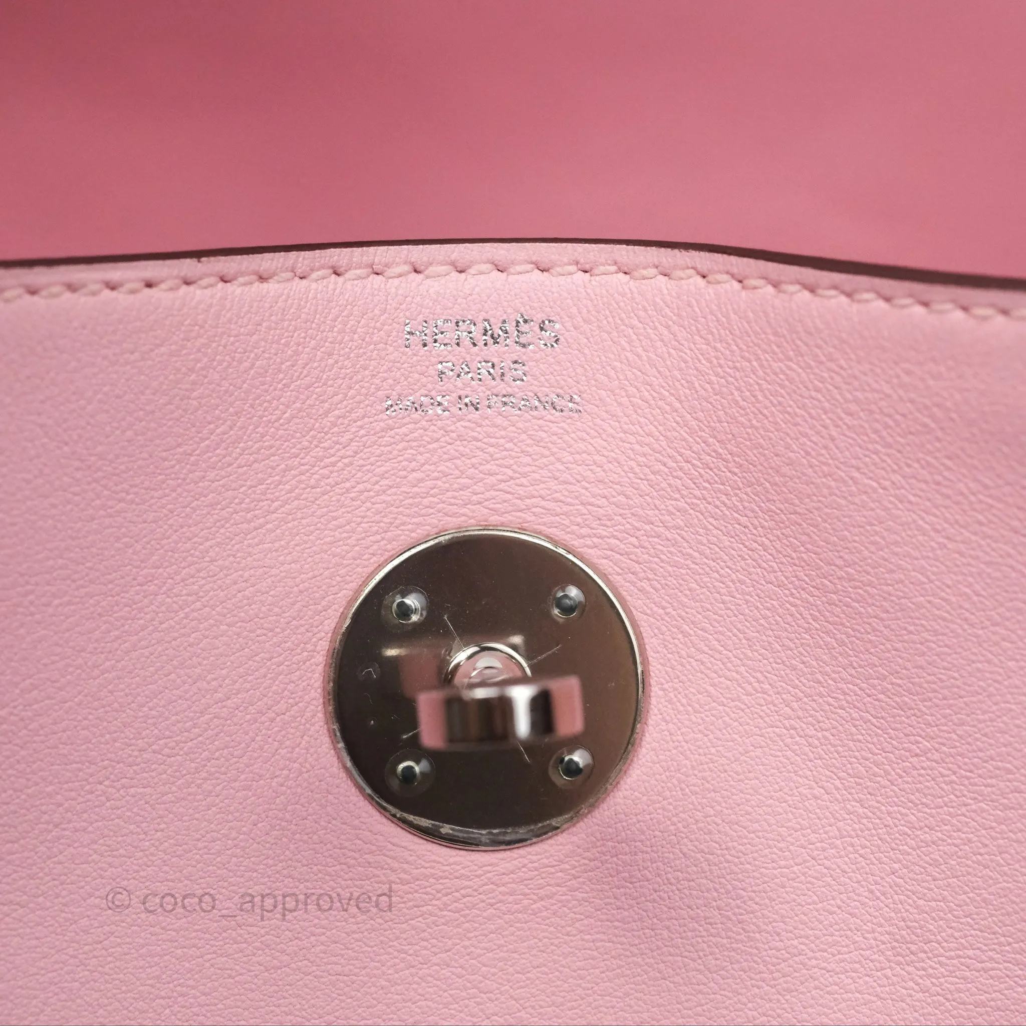 Hermes Lindy 26 Rose Sakura Pink 3Q Swift Palladium Hardware