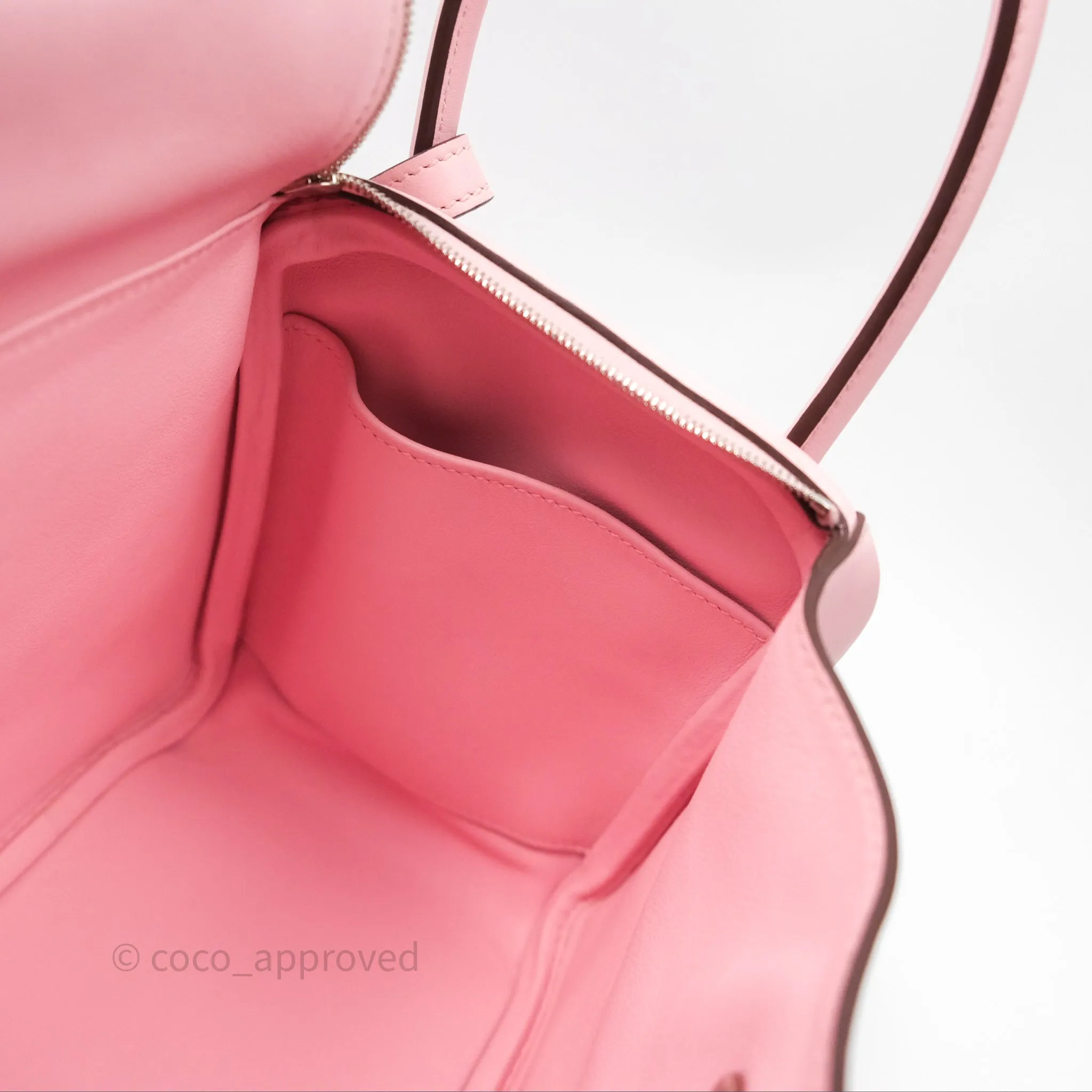Hermes Lindy 26 Rose Sakura Pink 3Q Swift Palladium Hardware